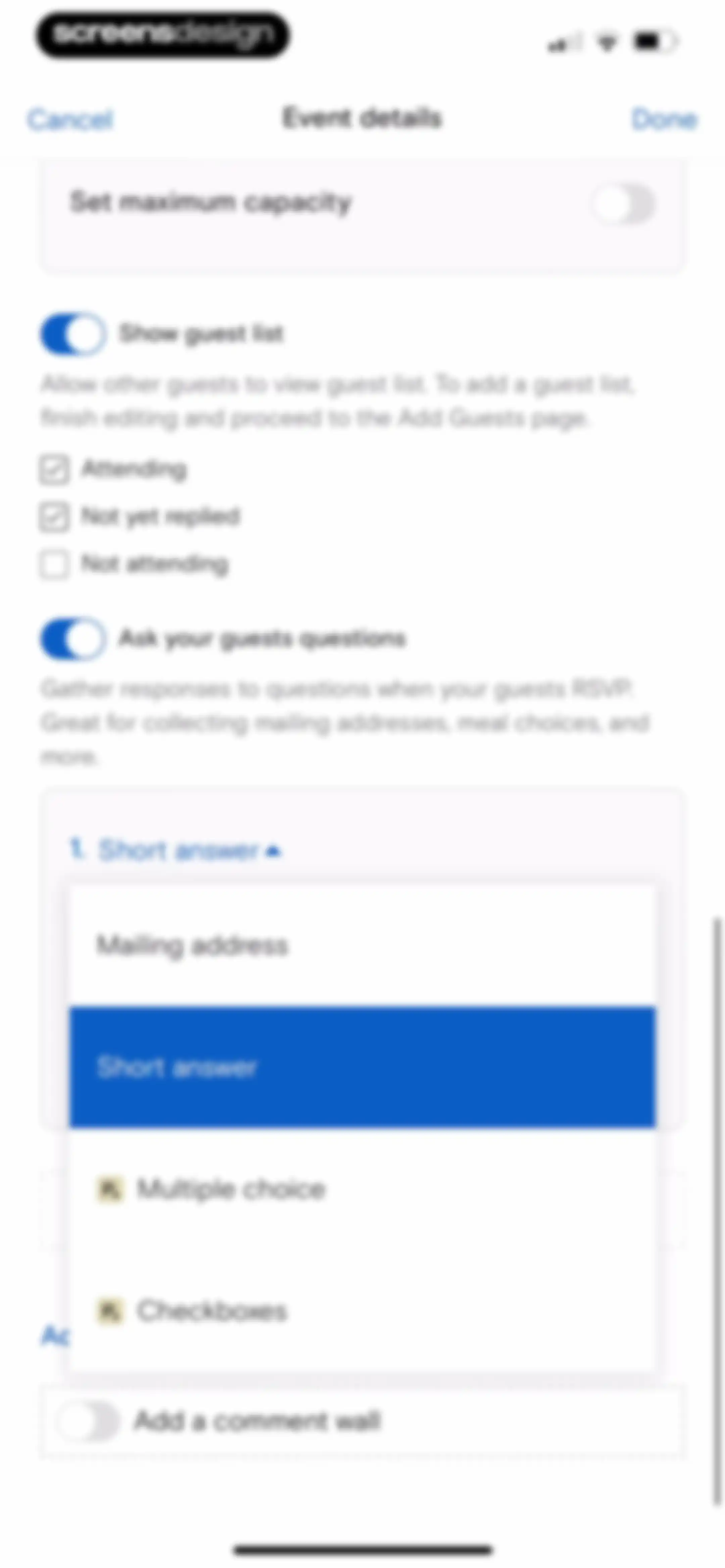 Paperless Post: Invitations screen 62
