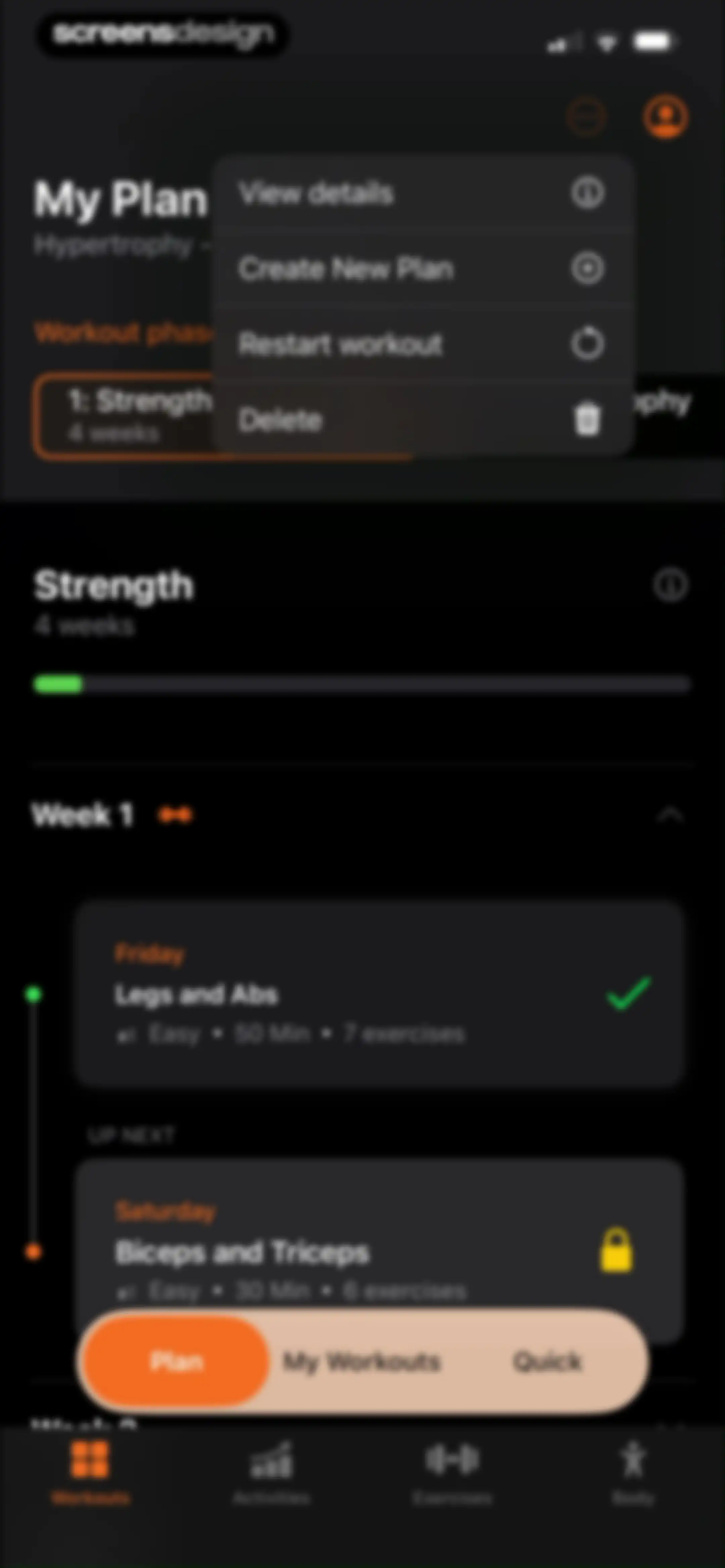 Gym WP - Workout Planner & Log screen 84