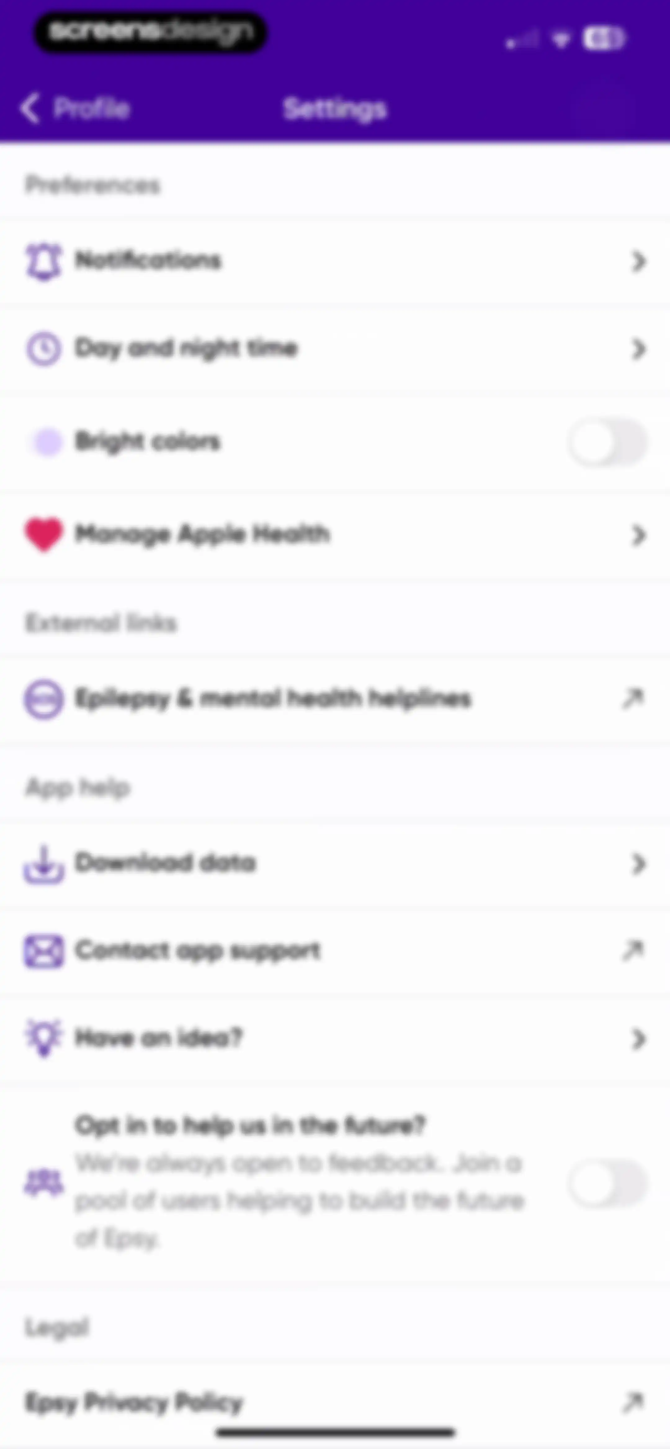 Epsy: Seizure Log for Epilepsy screen 118
