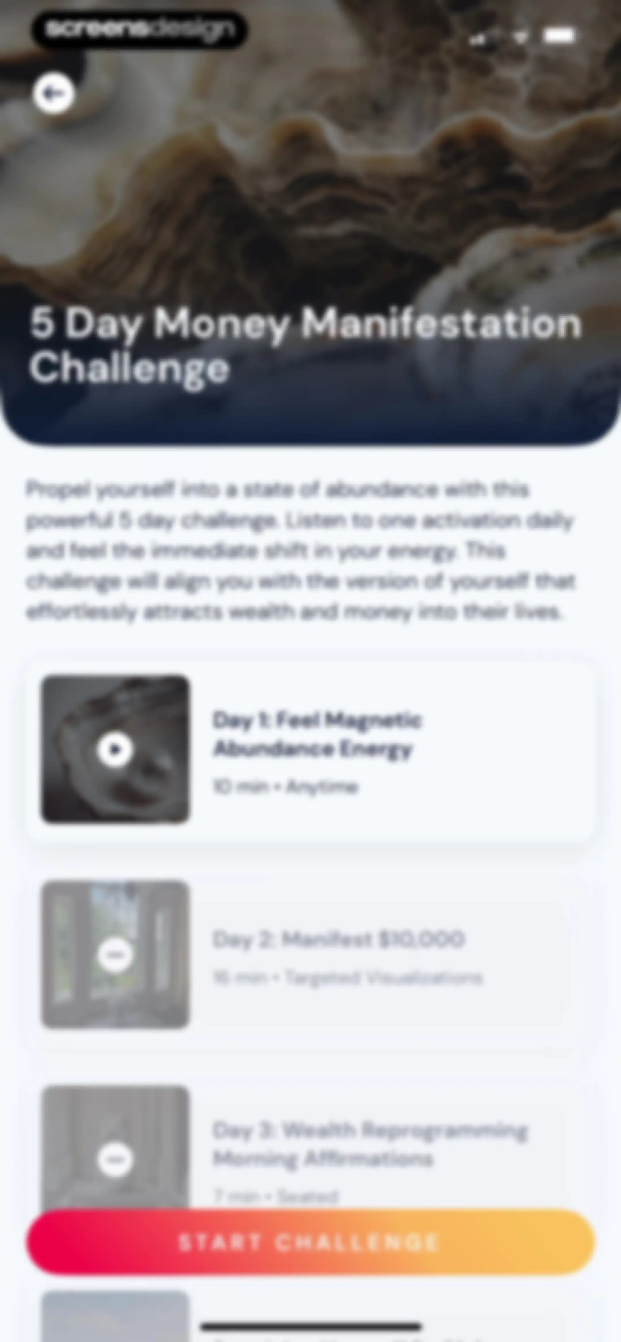 Activations: Daily Motivation screen 101