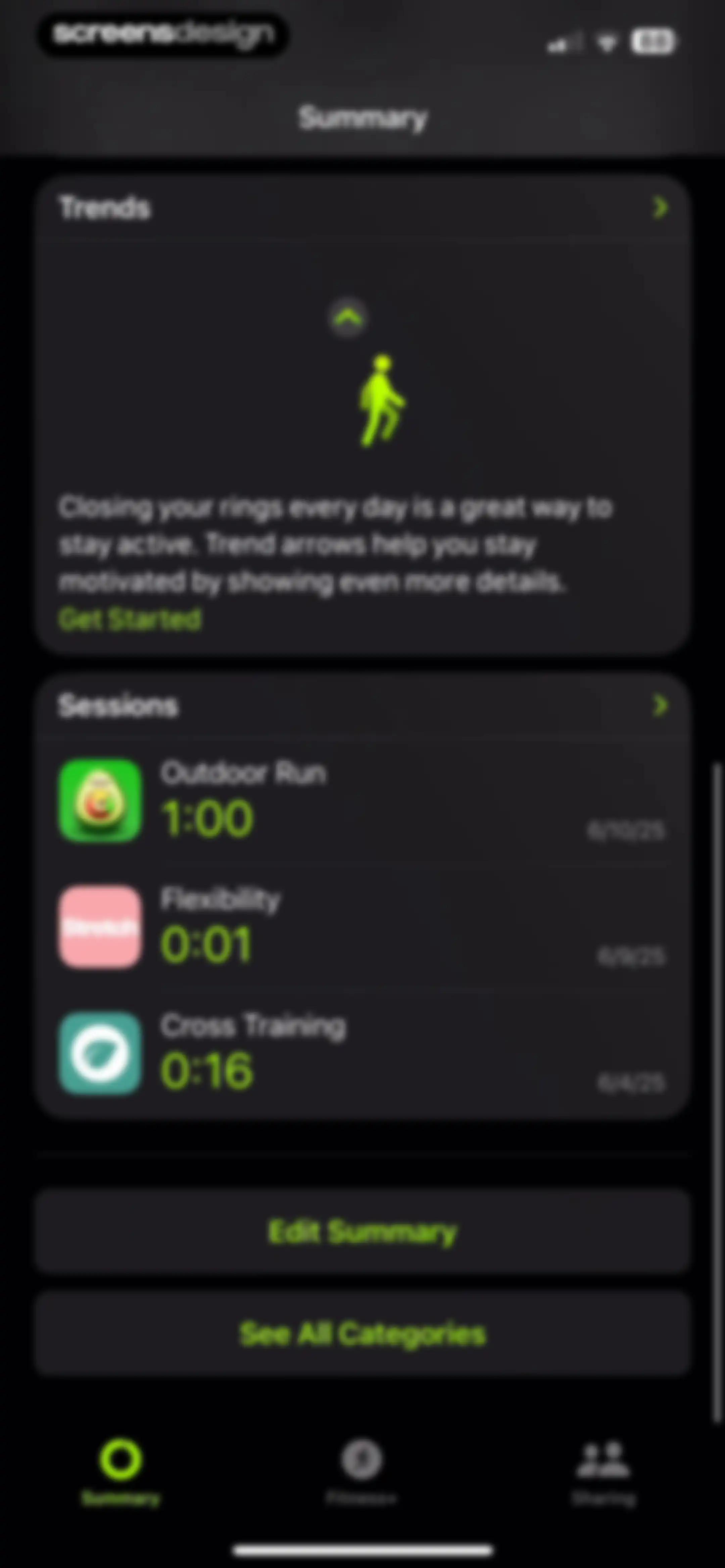 Apple Fitness screen 61