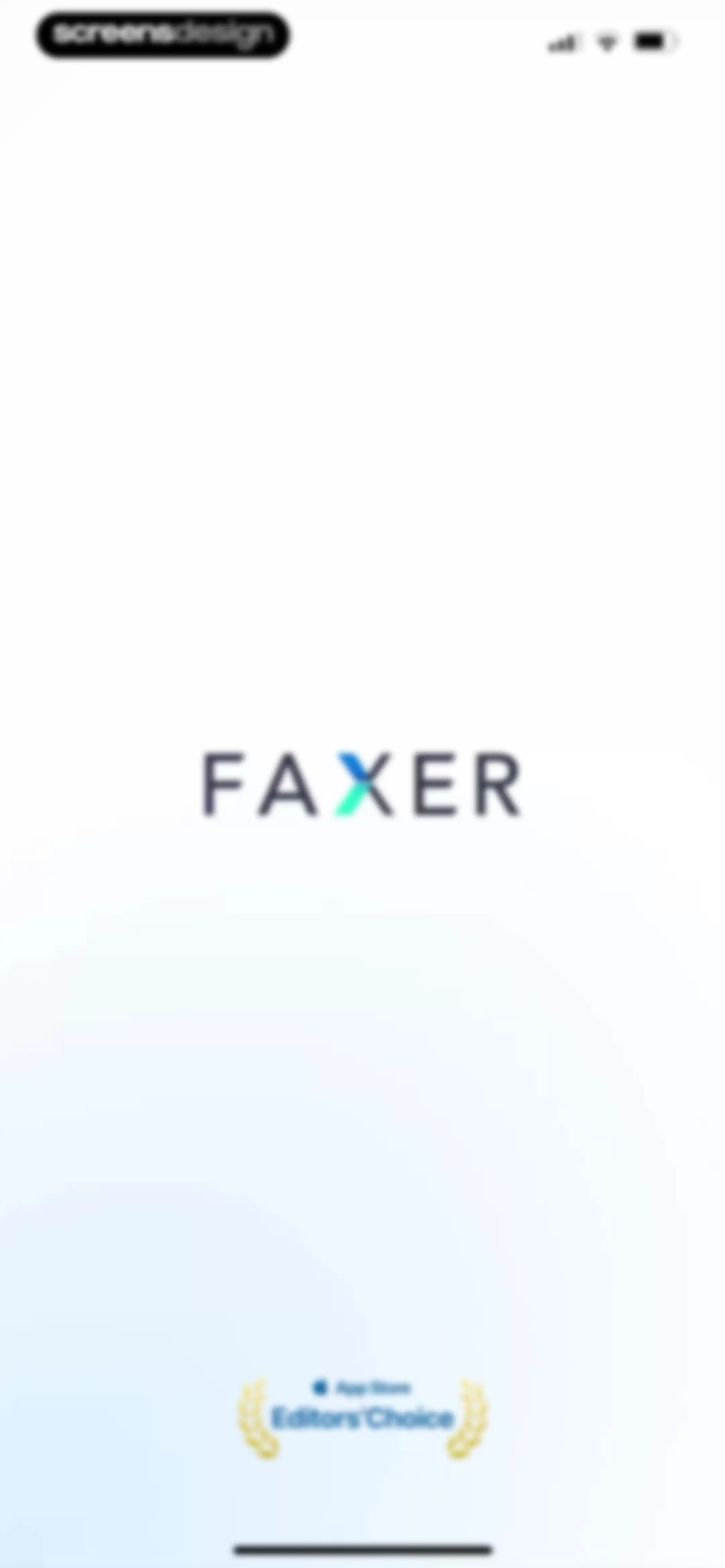 FAX from iPhone・Send doc・Faxer screen 1