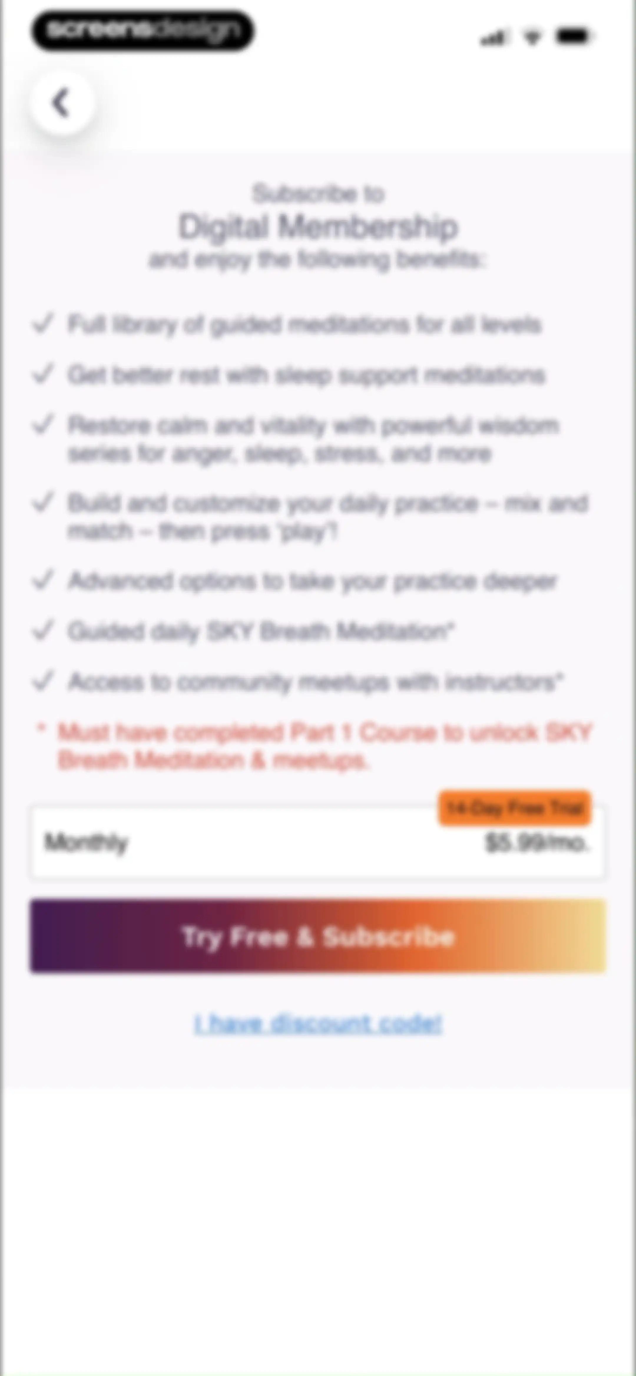 Art of Living Official App screen 75