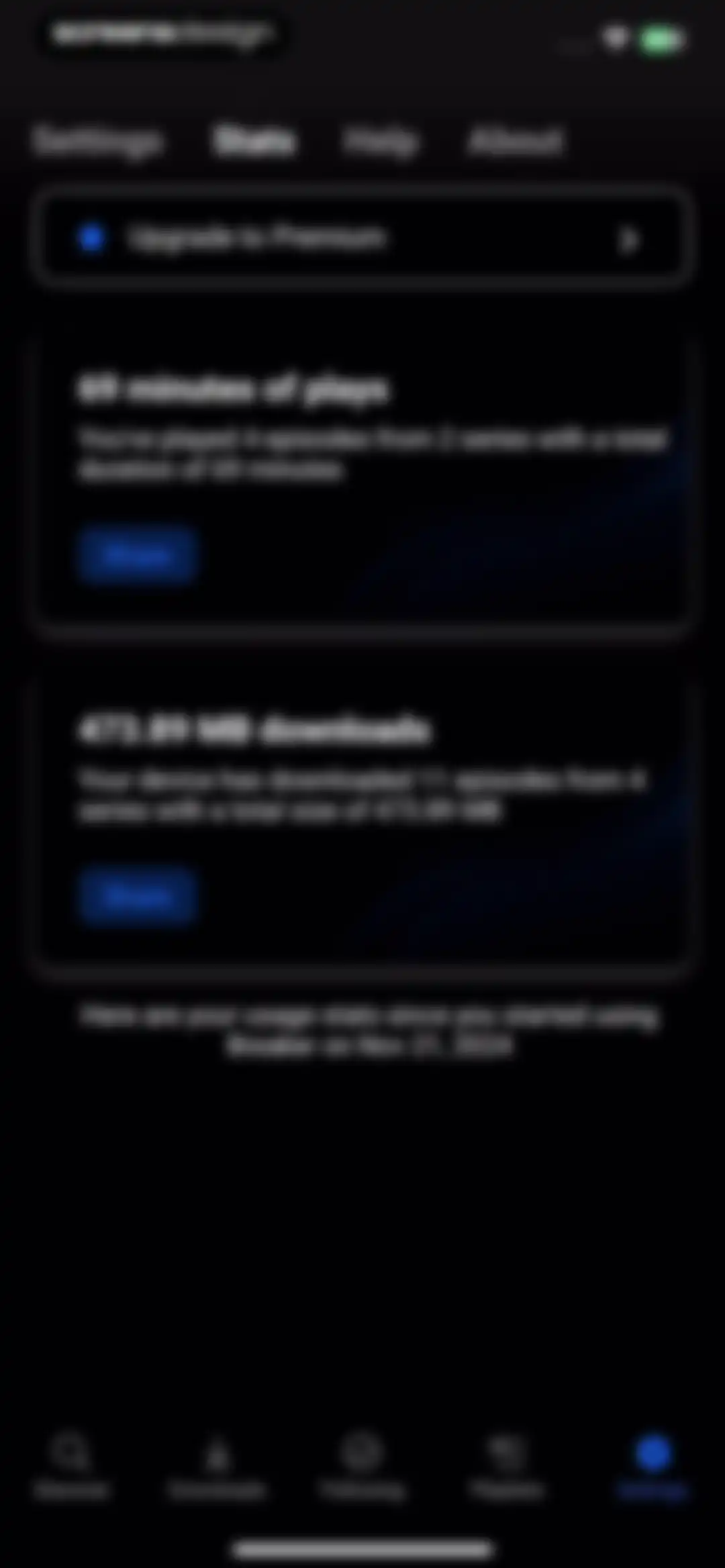 Breaker—The social podcast app screen 111