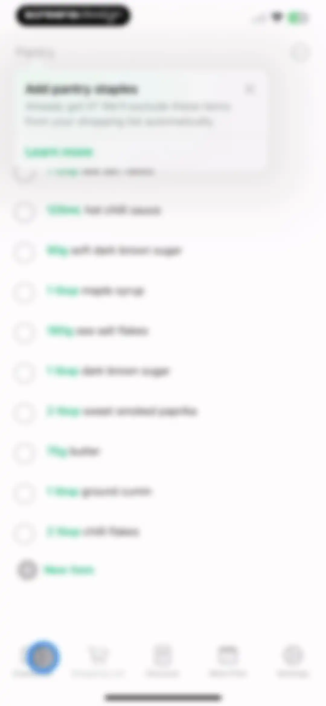 Pestle: Recipe Manager screen 38