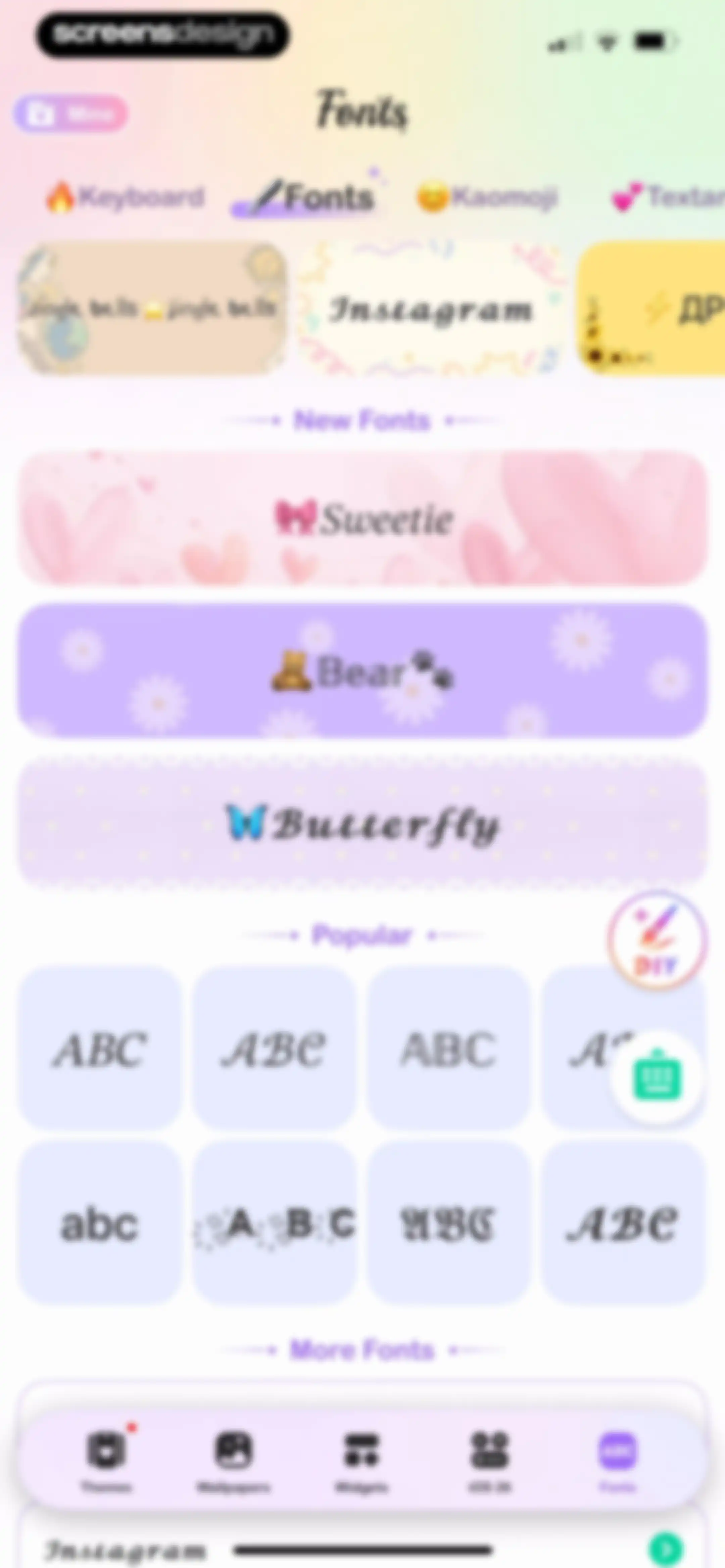 Cool Themes & Fonts: Cute Text screen 117