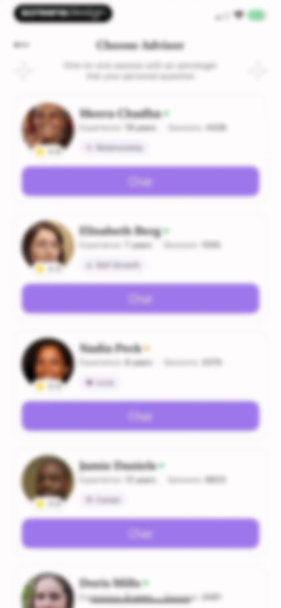 Serene: Talk to Astrologer screen 42