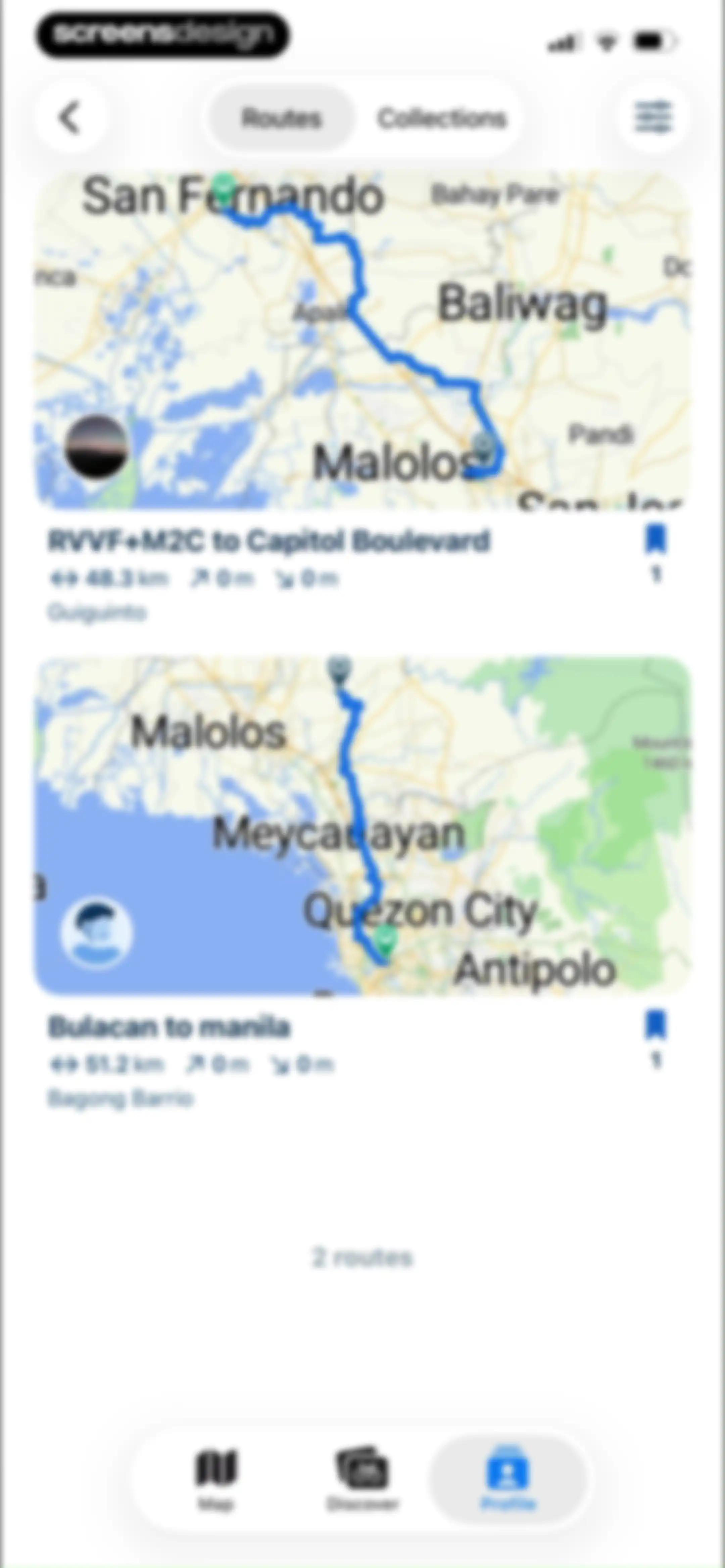Bikemap: Bicycle Tracker & GPS screen 100