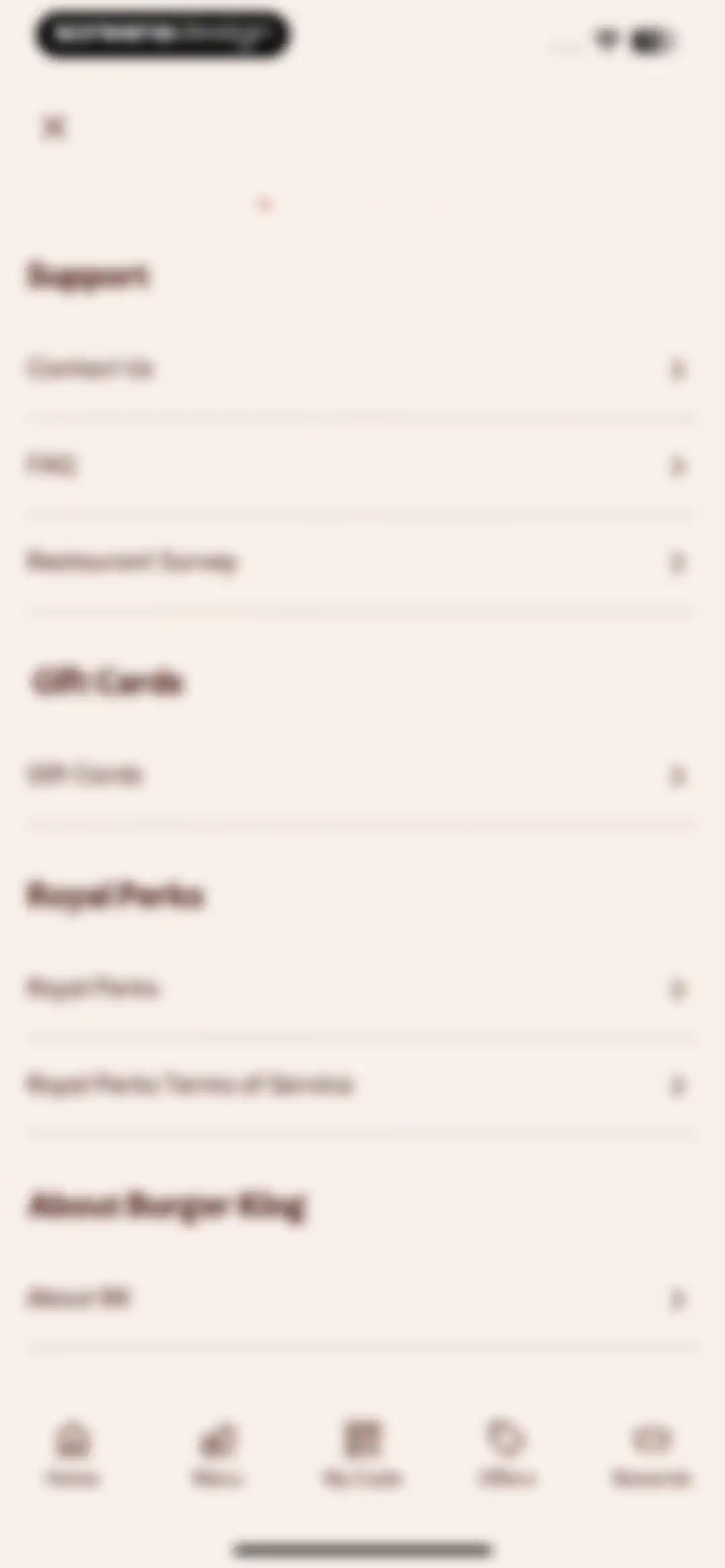 BURGER KING® App screen 91
