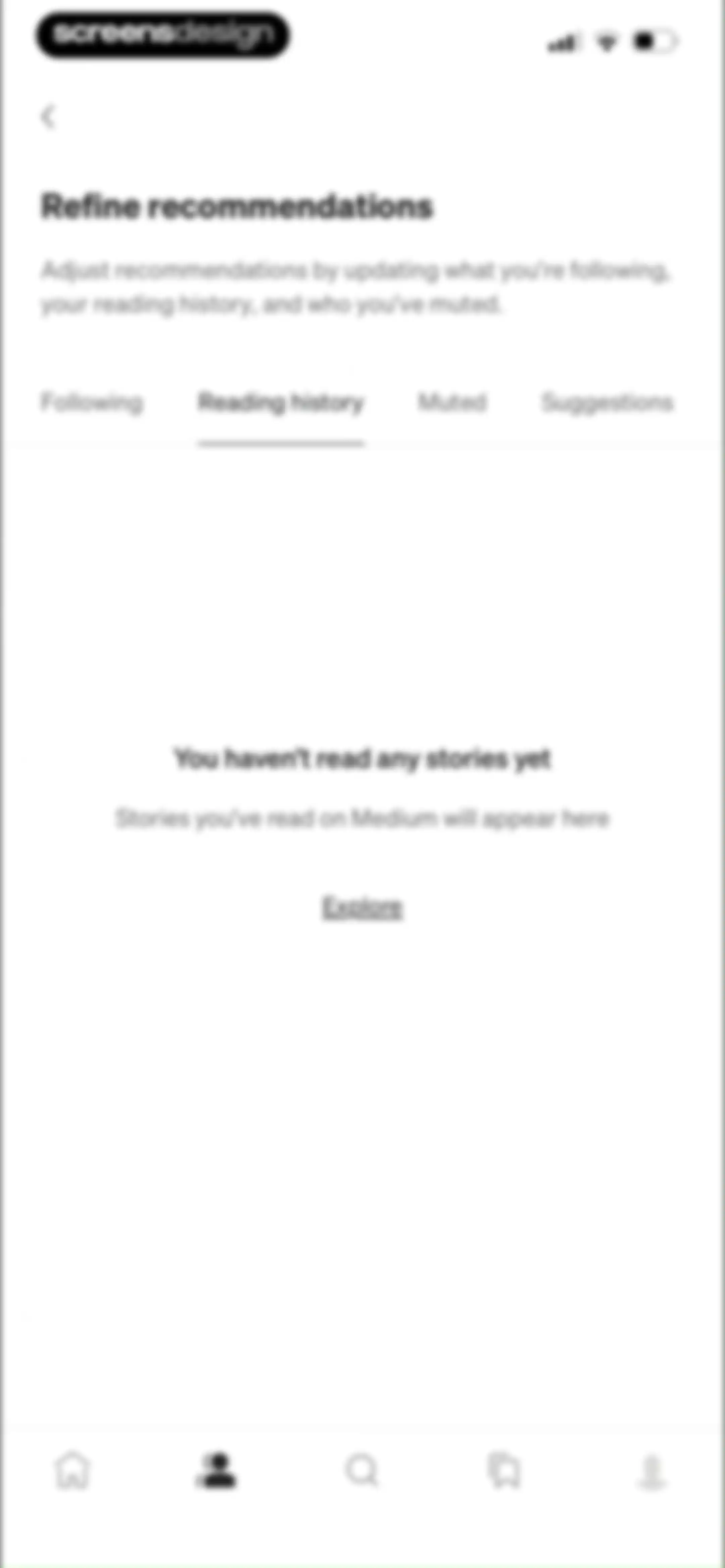Medium: Read & Write Stories screen 77