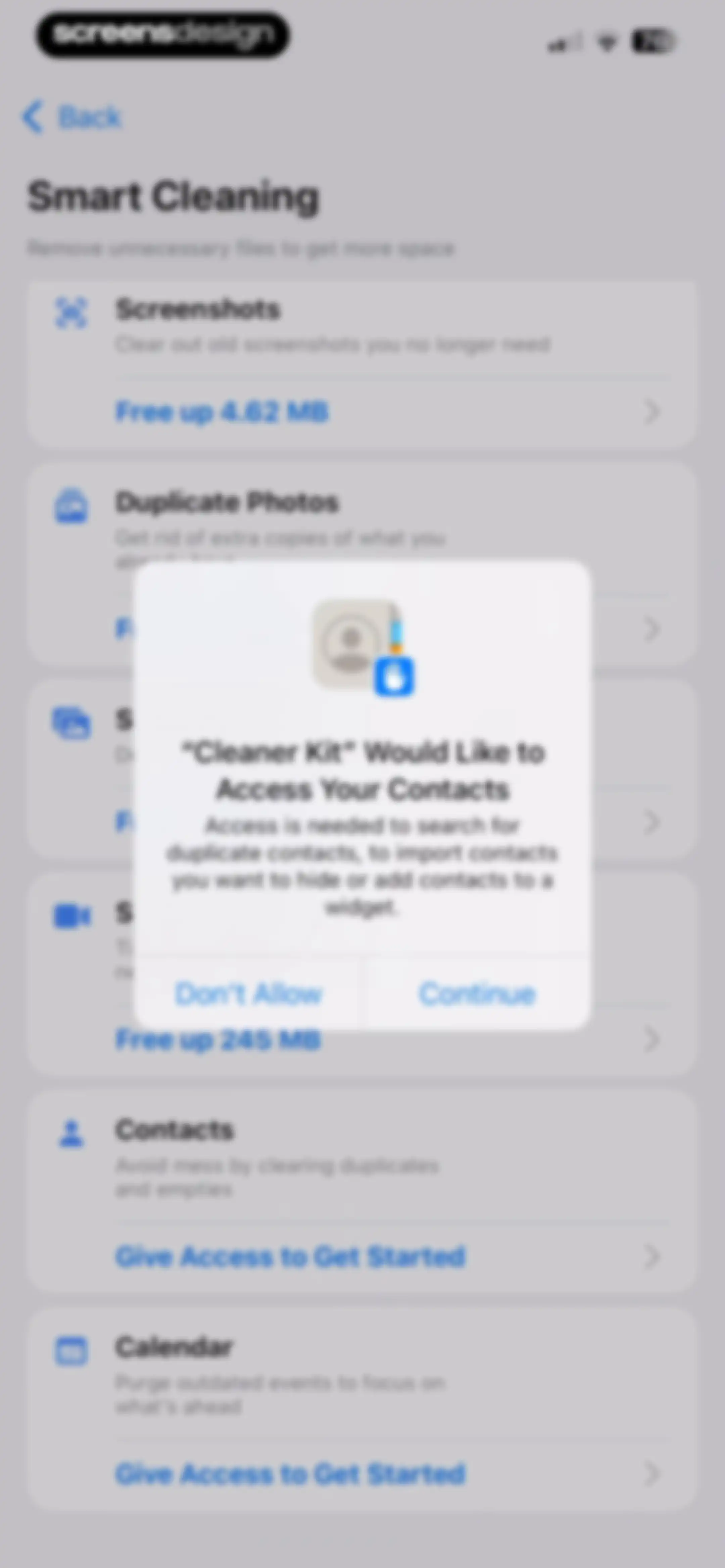 Cleaner Kit - Clean Up Storage screen 28