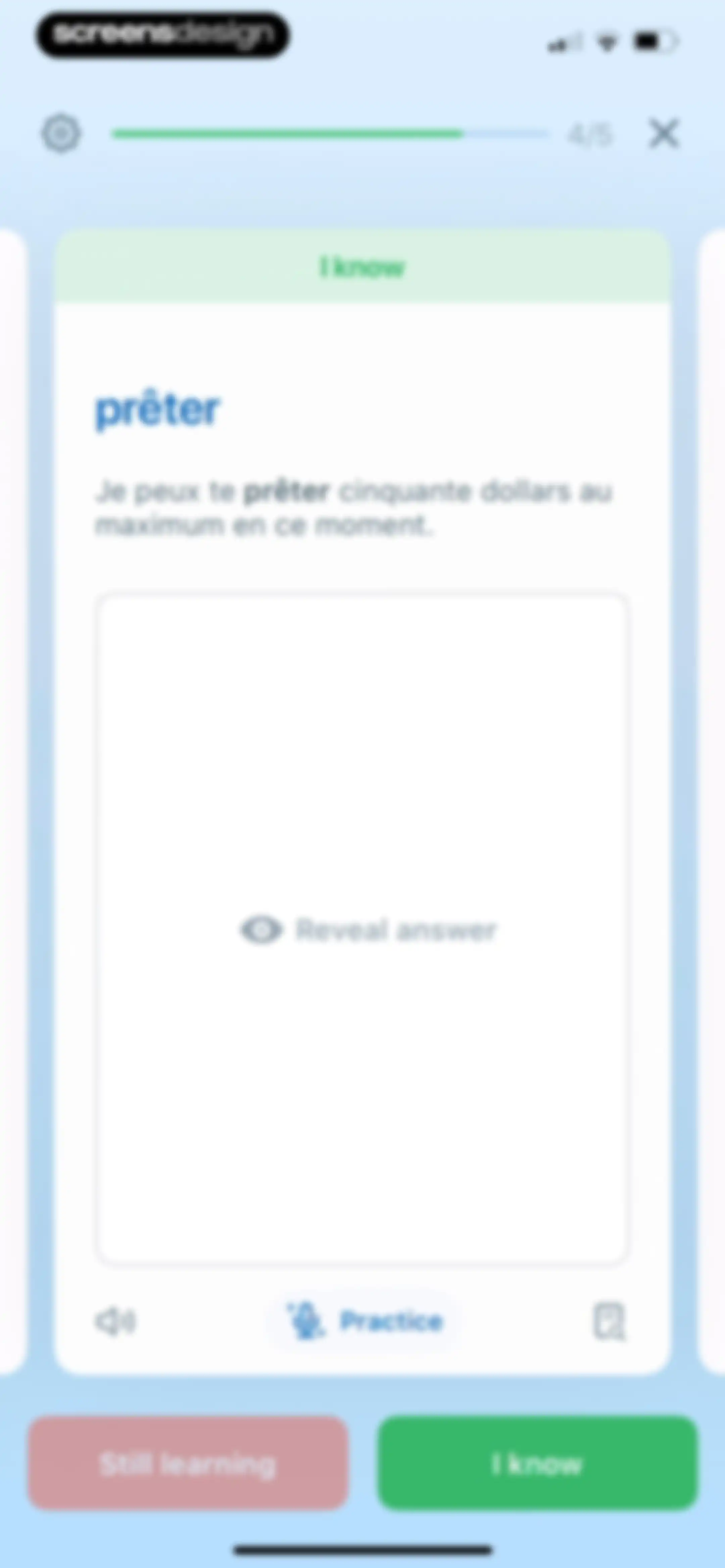 Reverso translate and learn screen 116