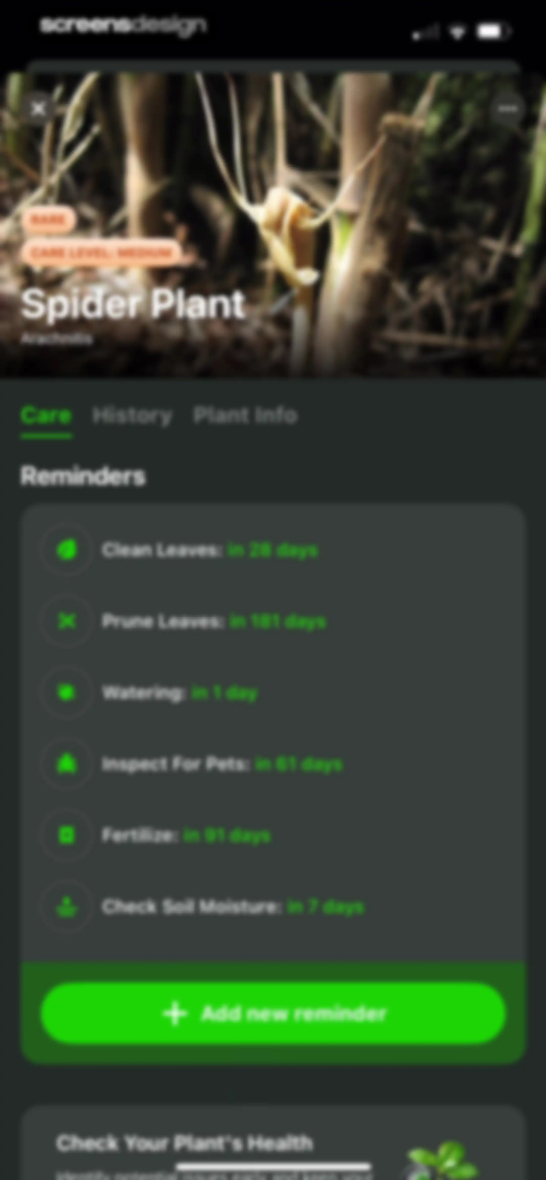 Plant Identifier & Care App screen 106