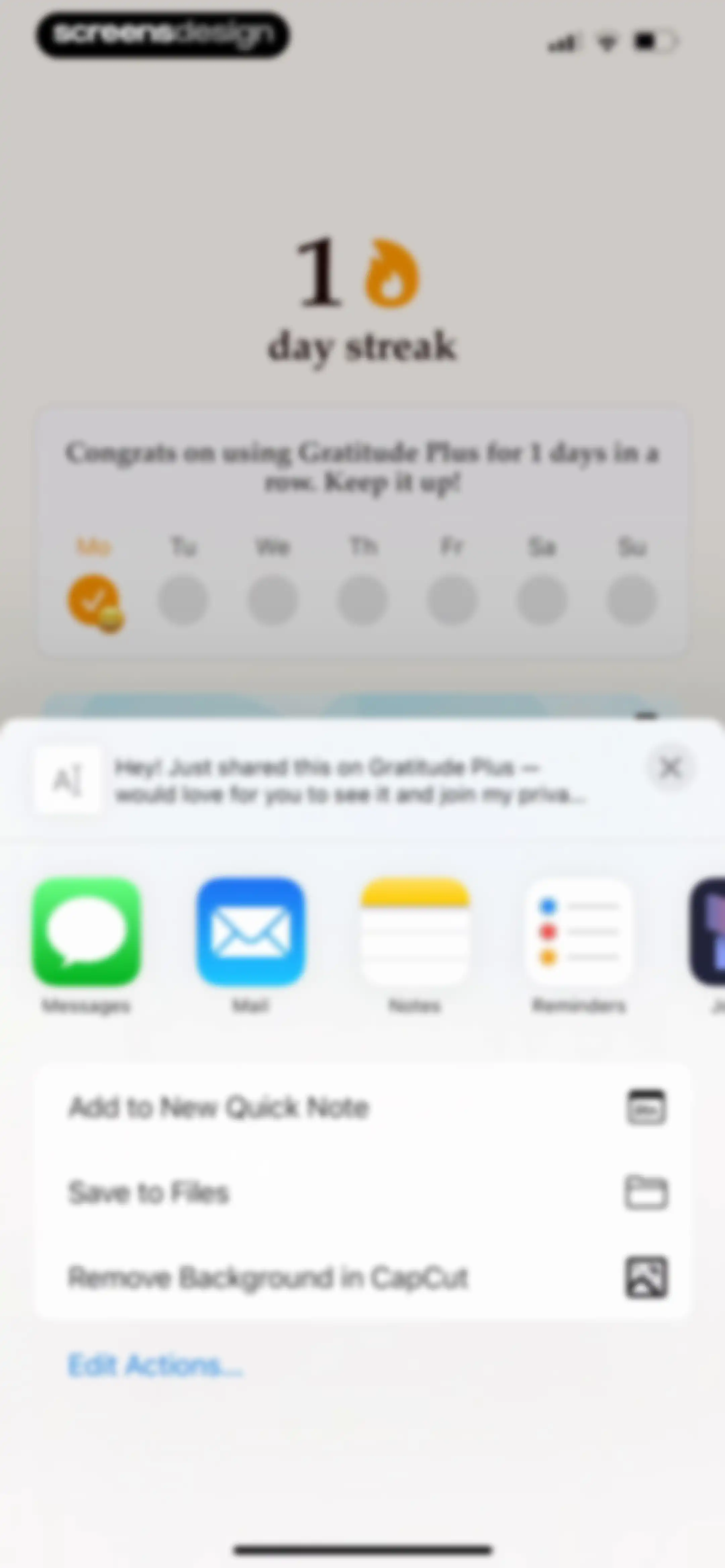 Gratitude Plus – Journal screen 78