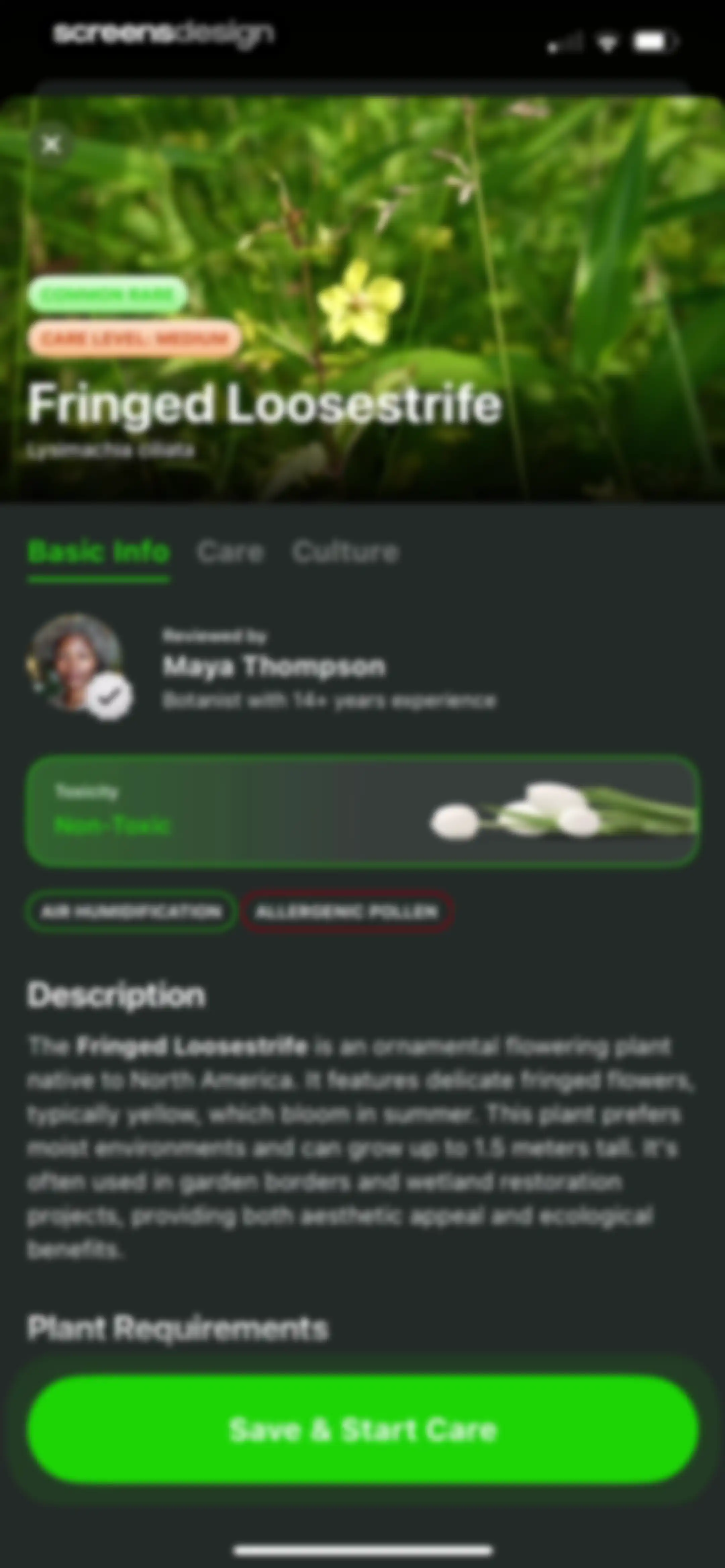 Plant Identifier & Care App screen 70