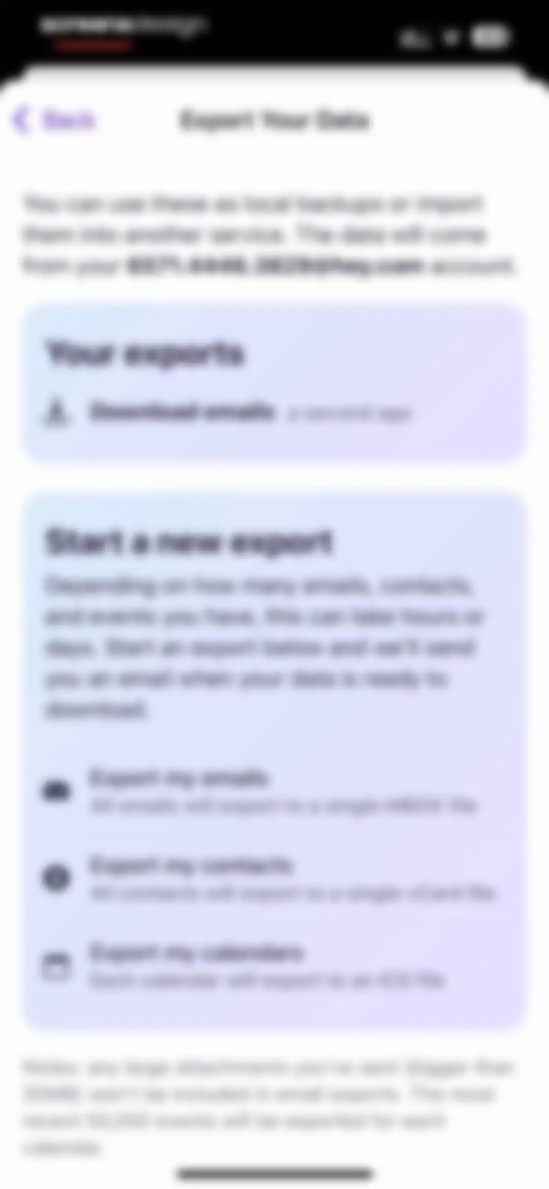 HEY Email screen 149