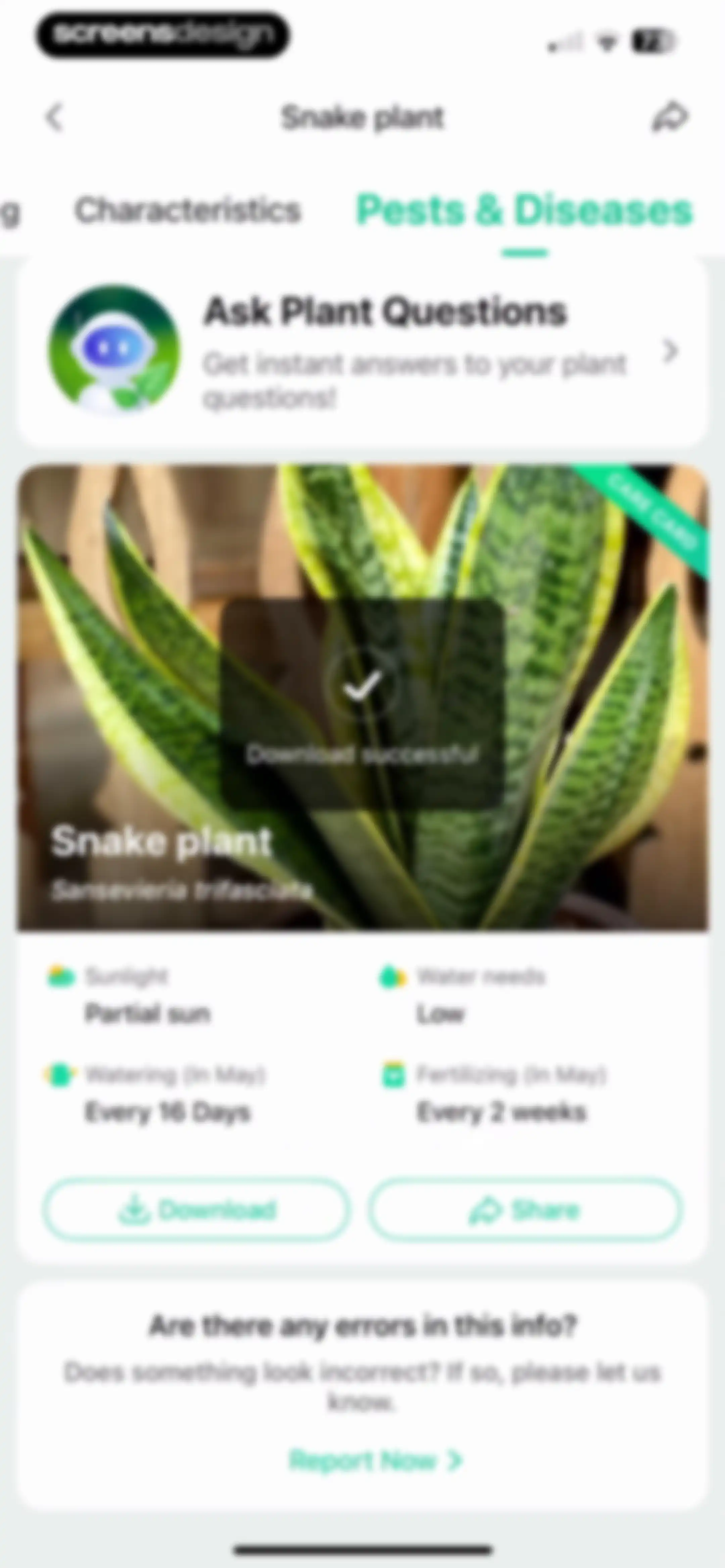 Plant Parent: Plant Care Guide screen 112