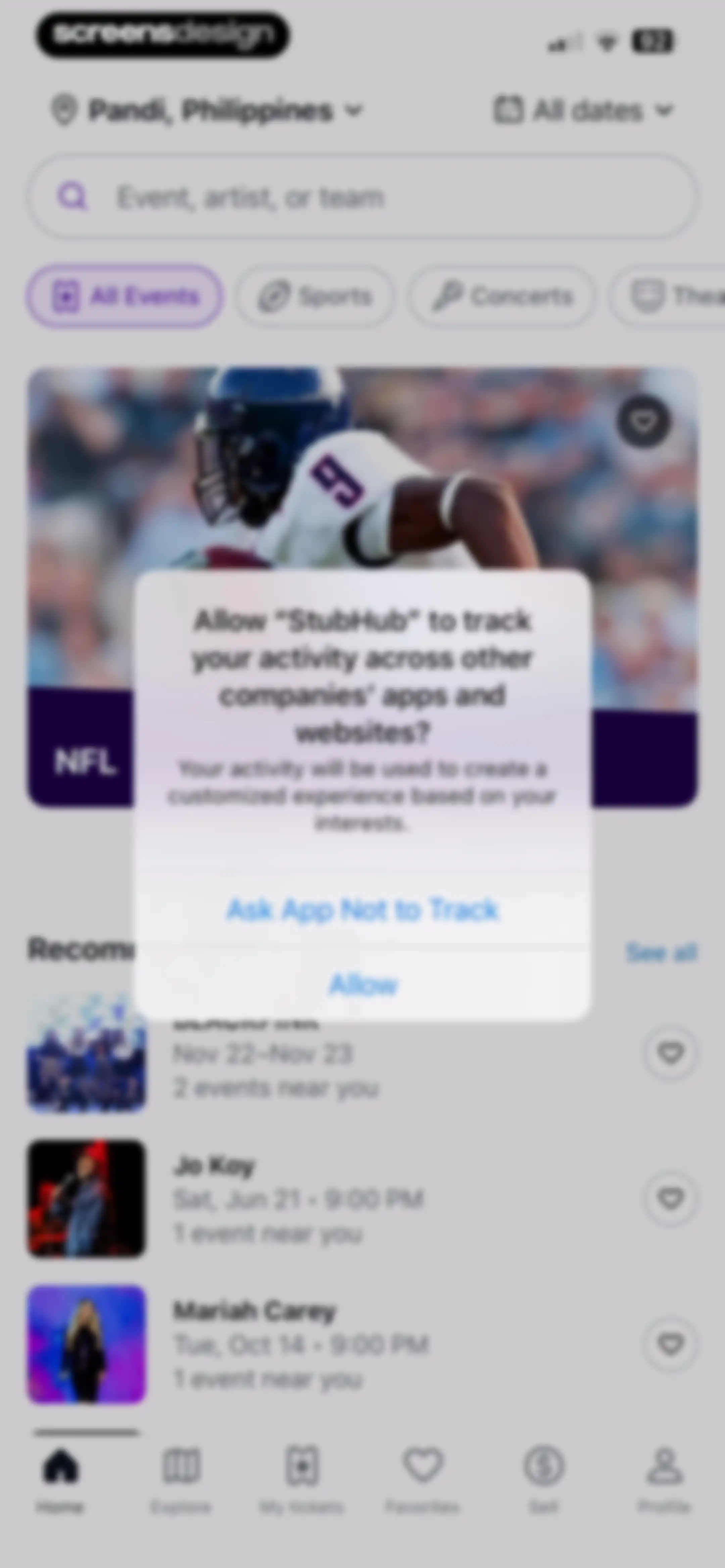 StubHub: Event Tickets screen 19