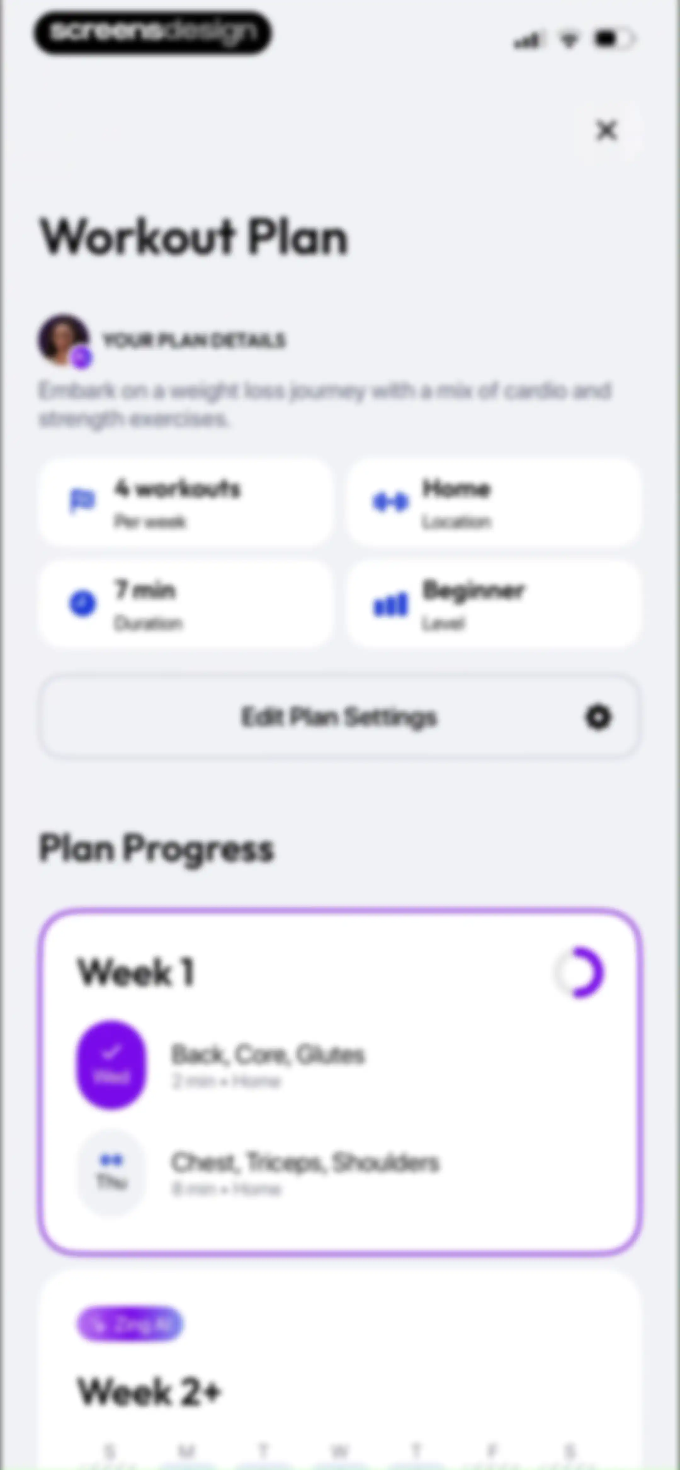 Zing AI: Home & Gym Workouts screen 144