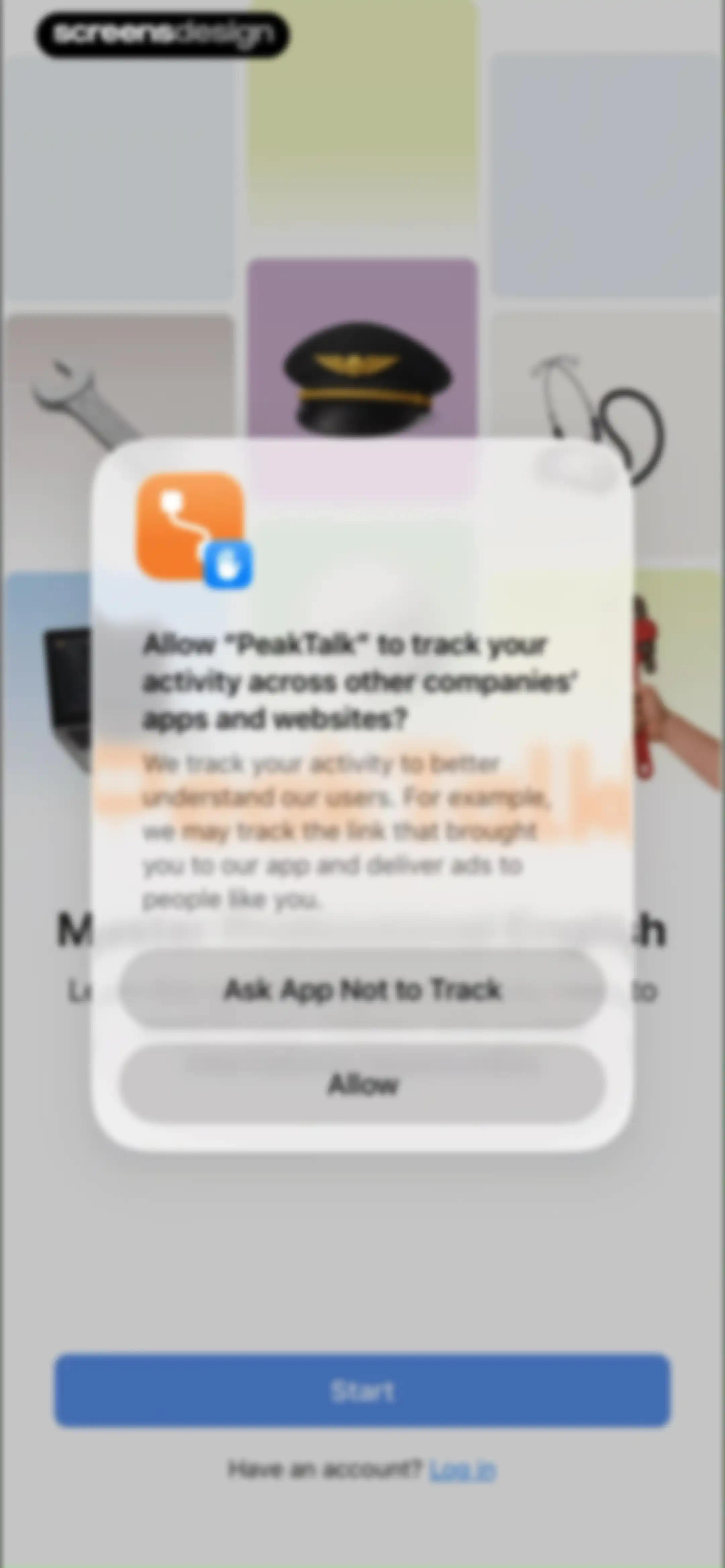 PeakTalk: Job-specific English screen 2