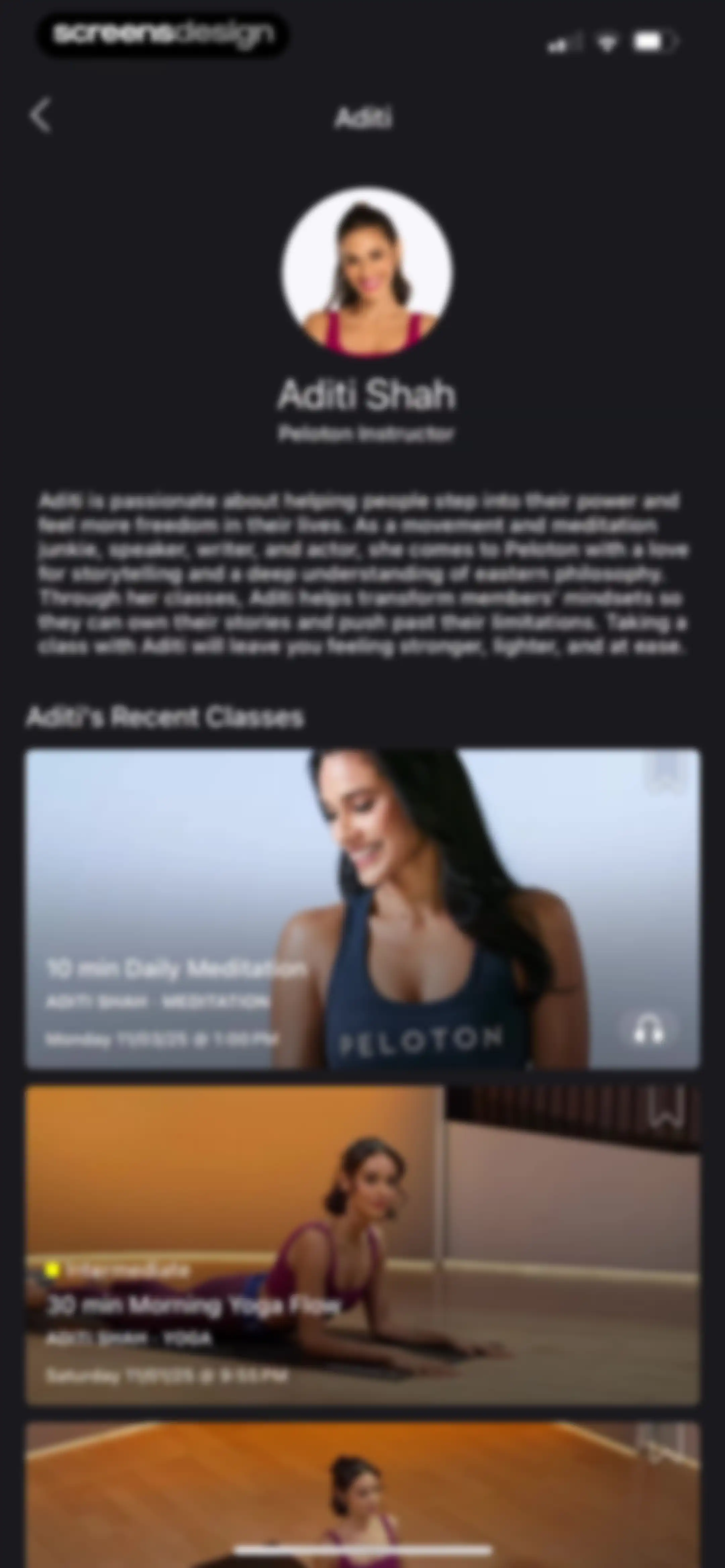 Peloton: Fitness & Workouts screen 258