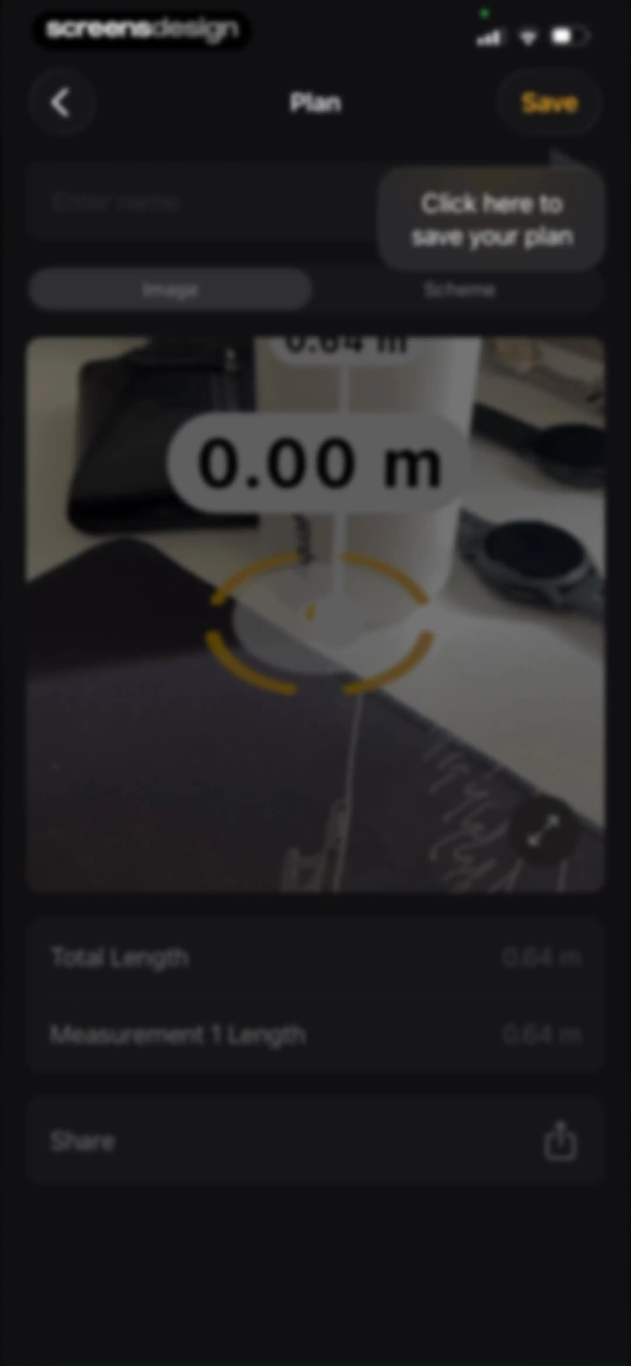 The Tape Measure & 3D Scanner screen 37