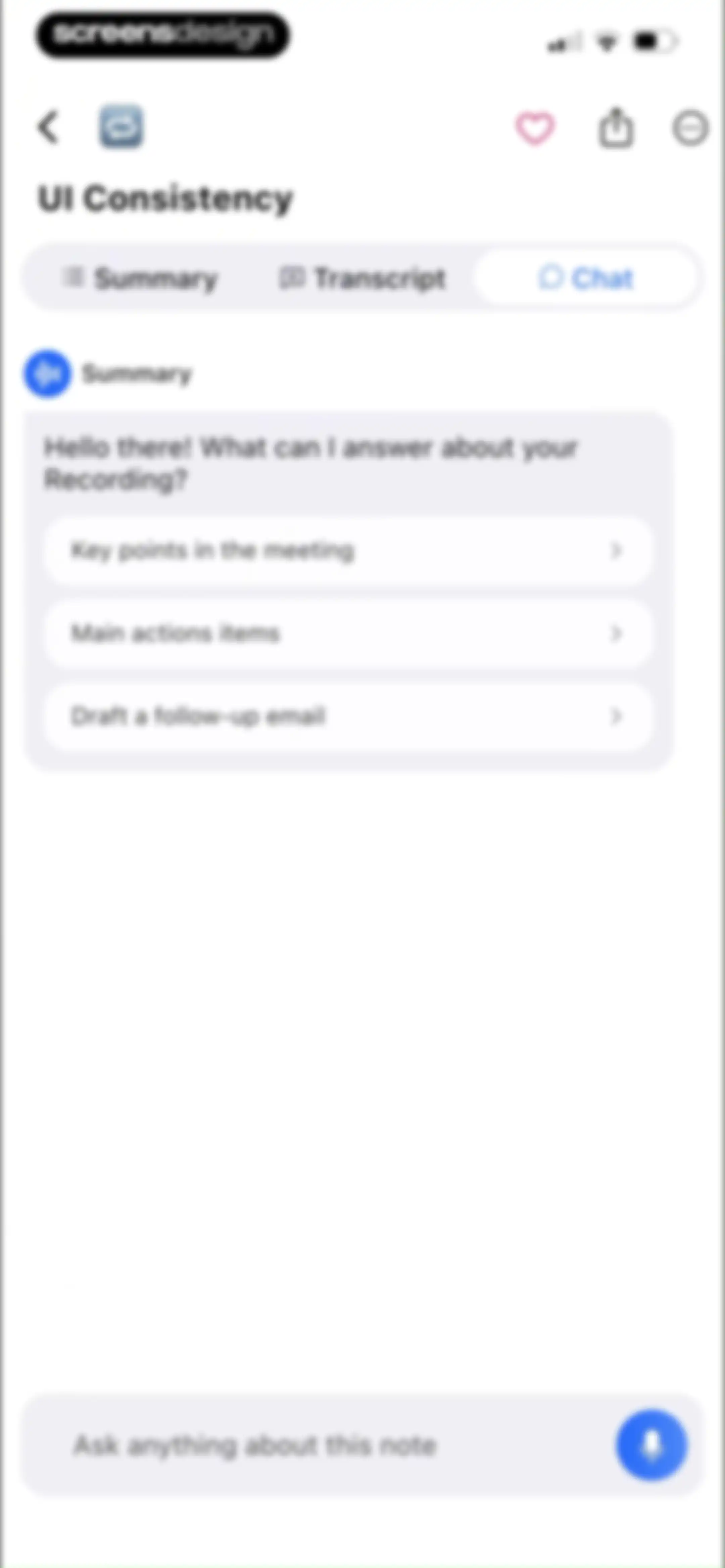 Summary - AI Note Taker screen 51