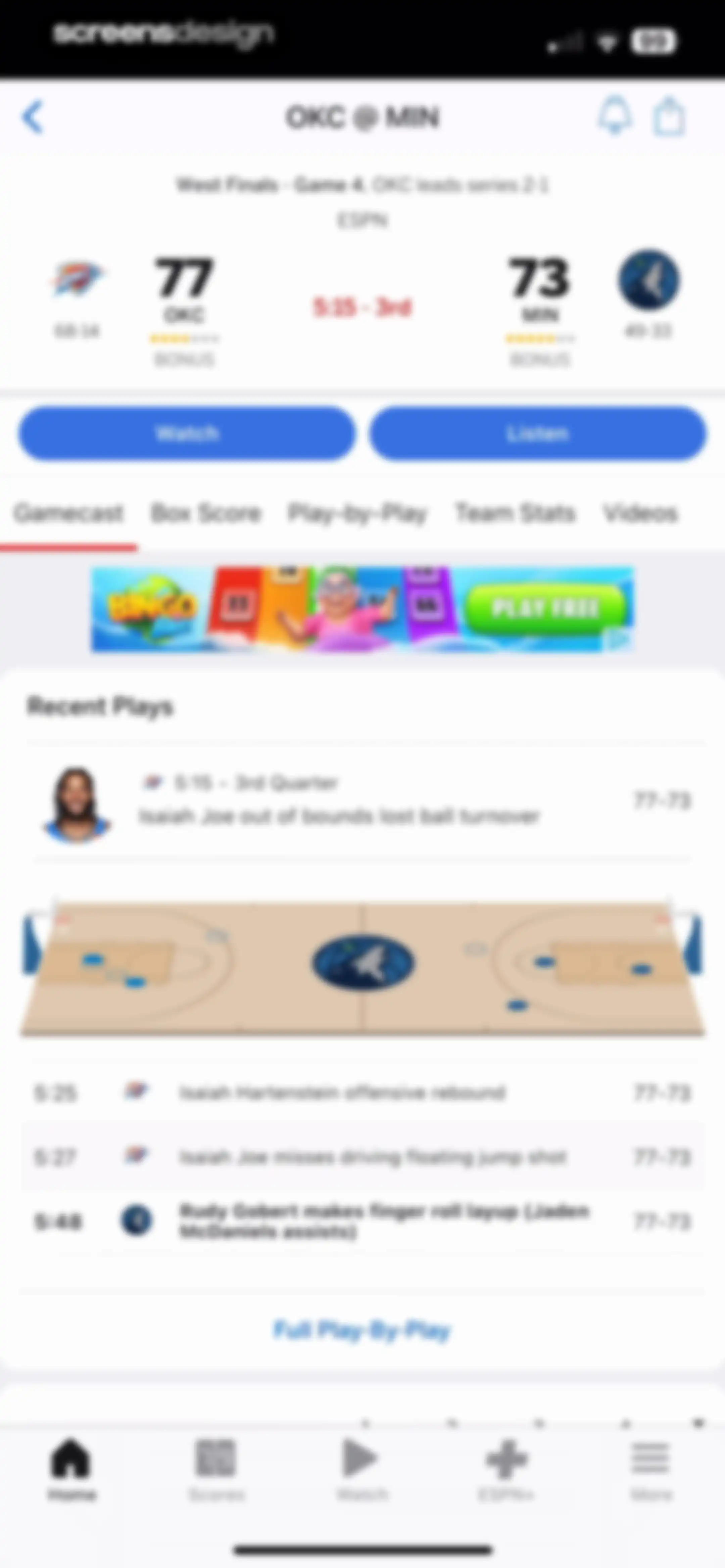 ESPN: Live Sports & Scores screen 15