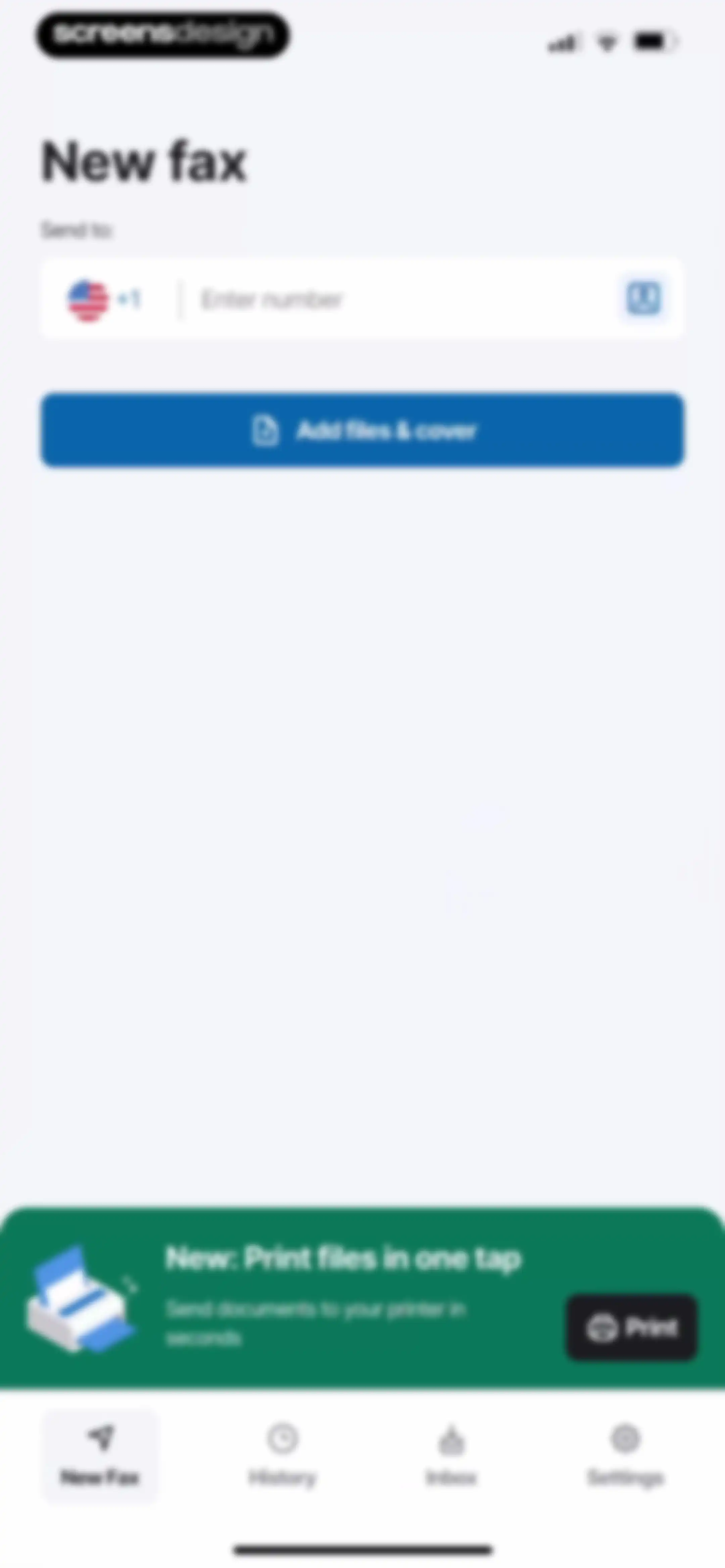 FAX from iPhone・Send doc・Faxer screen 25