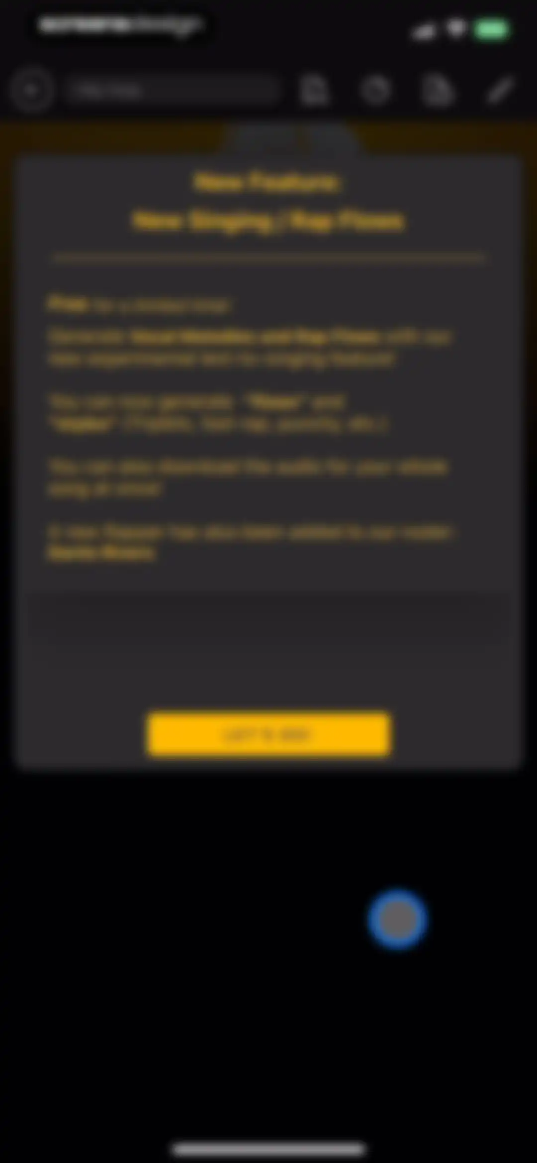 GhostWriter AI Lyrics screen 13