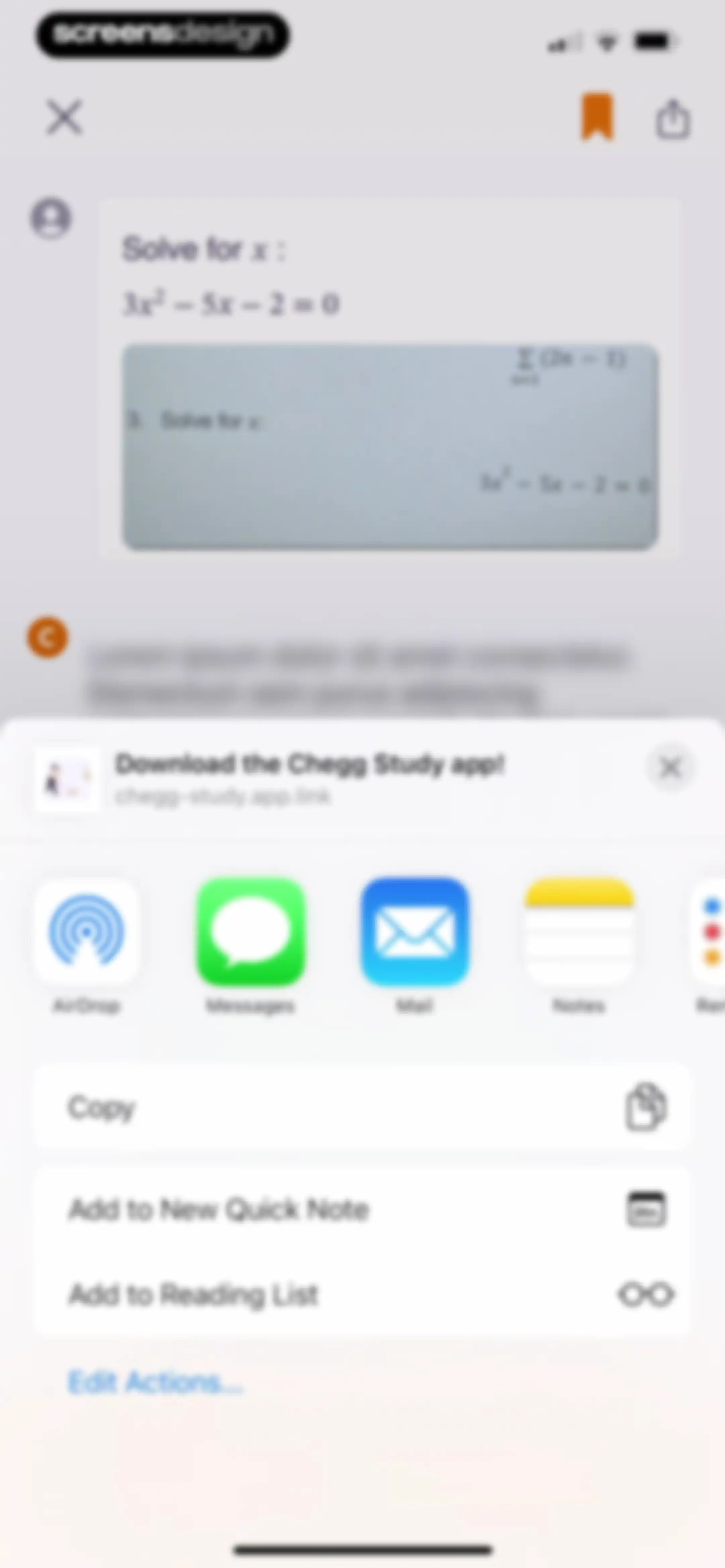 Chegg Study - Homework Help screen 16