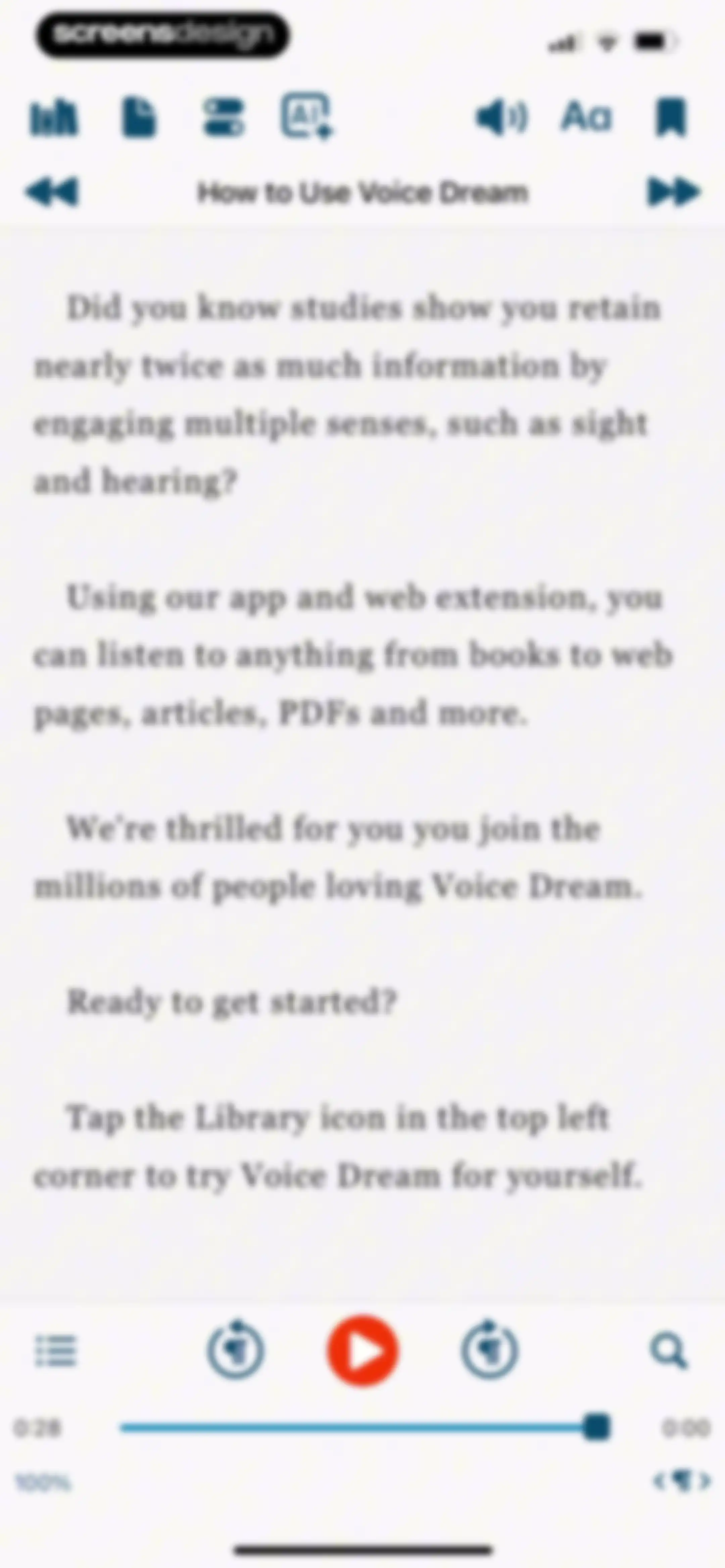 Voice Dream - Natural Reader screen 20