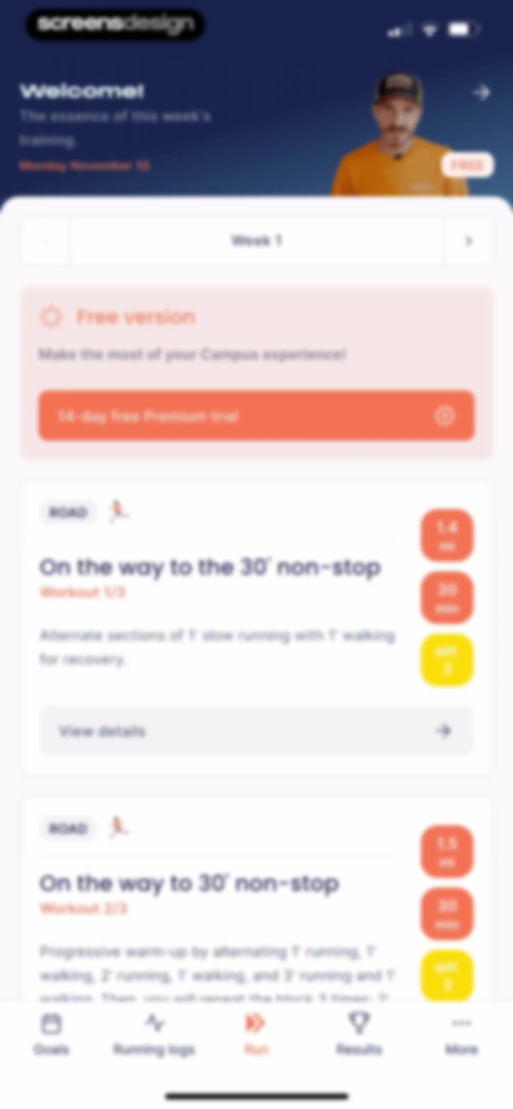 Campus Coach-Running & Trail screen 17