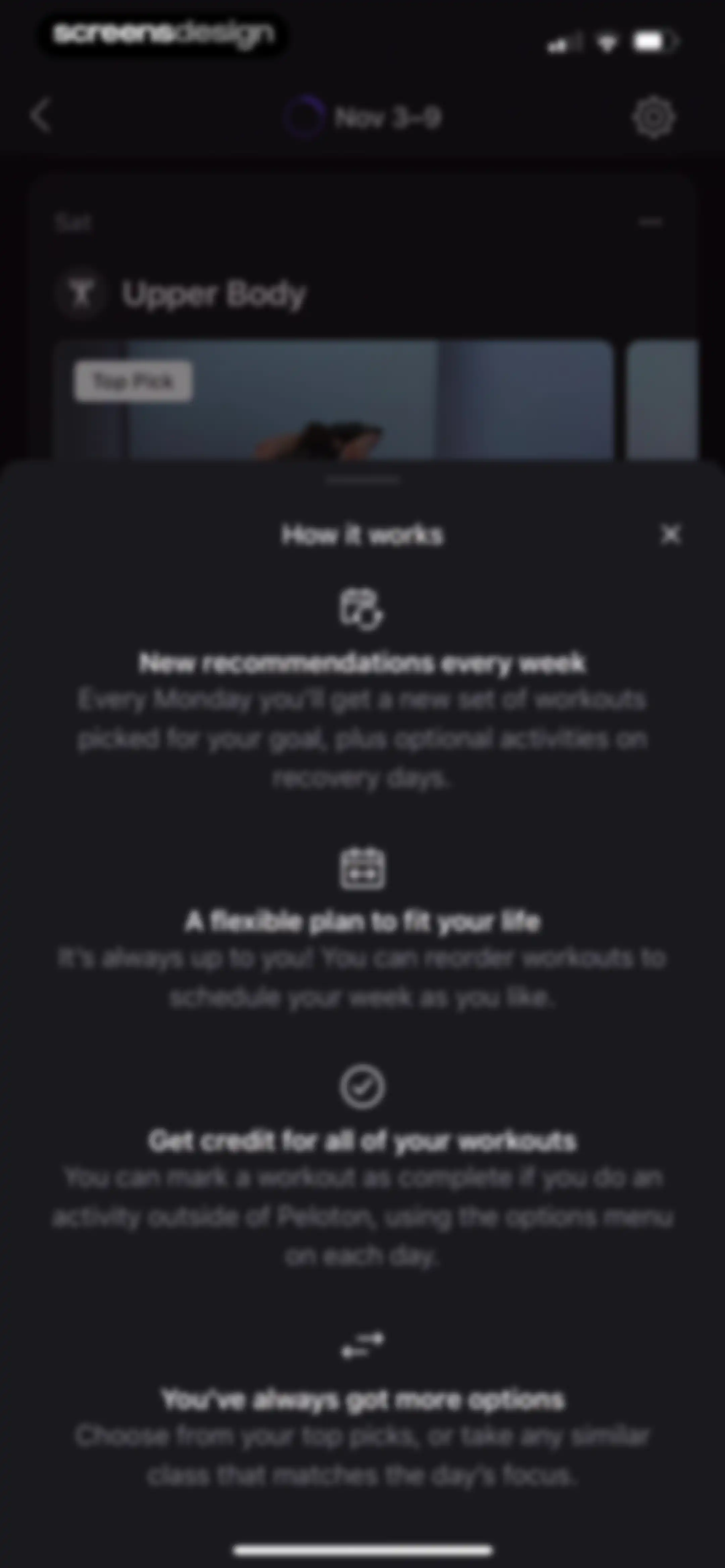 Peloton: Fitness & Workouts screen 110