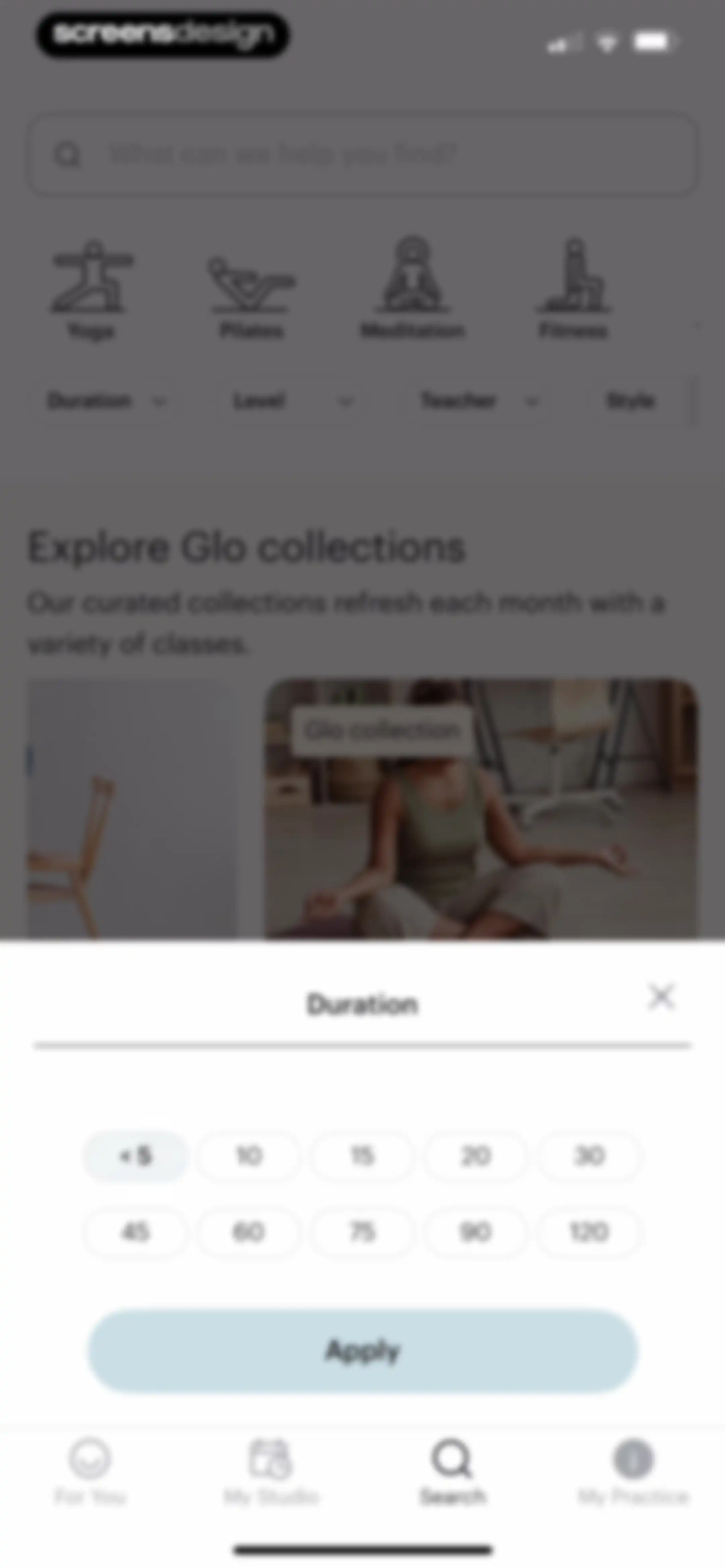 Glo | Yoga and Meditation App screen 23