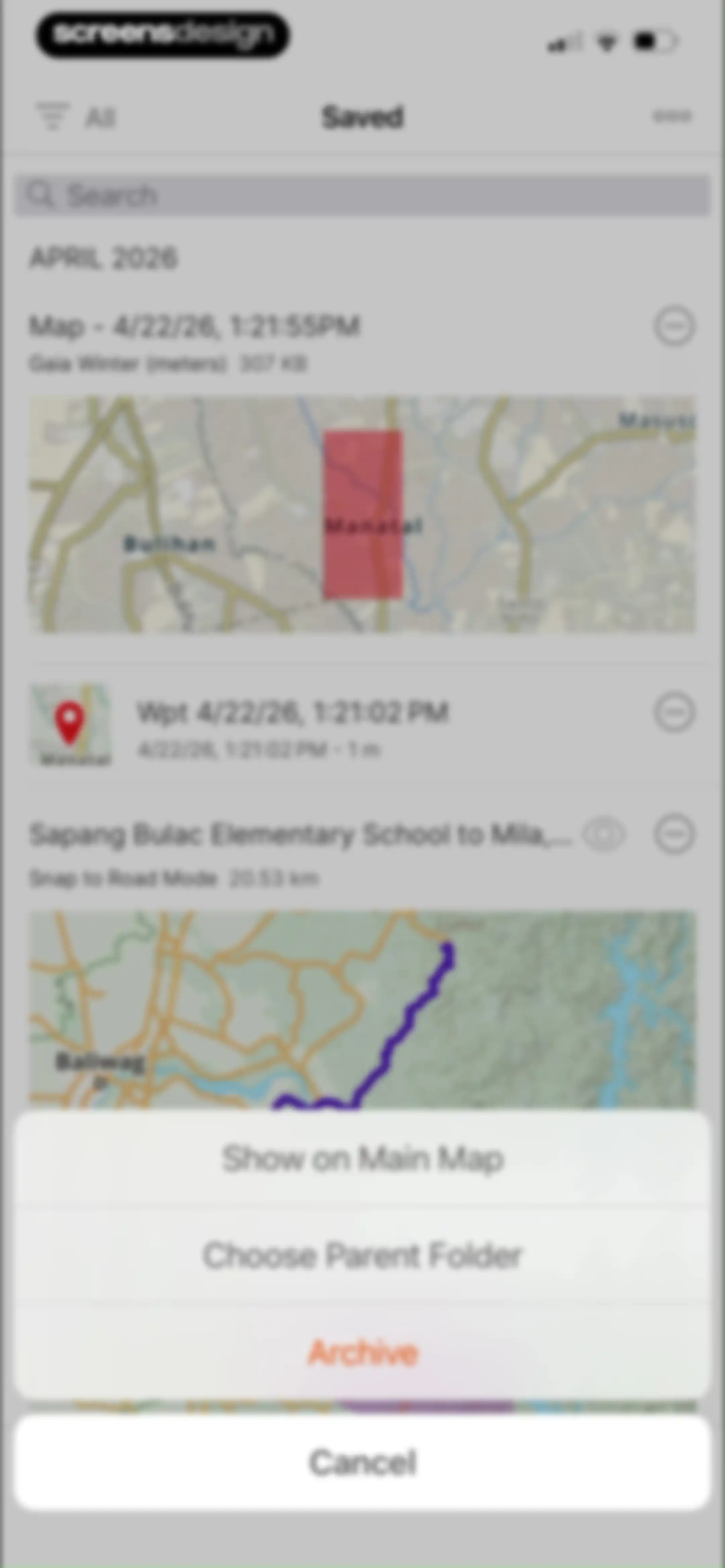 Gaia GPS: Mobile Trail Maps screen 103