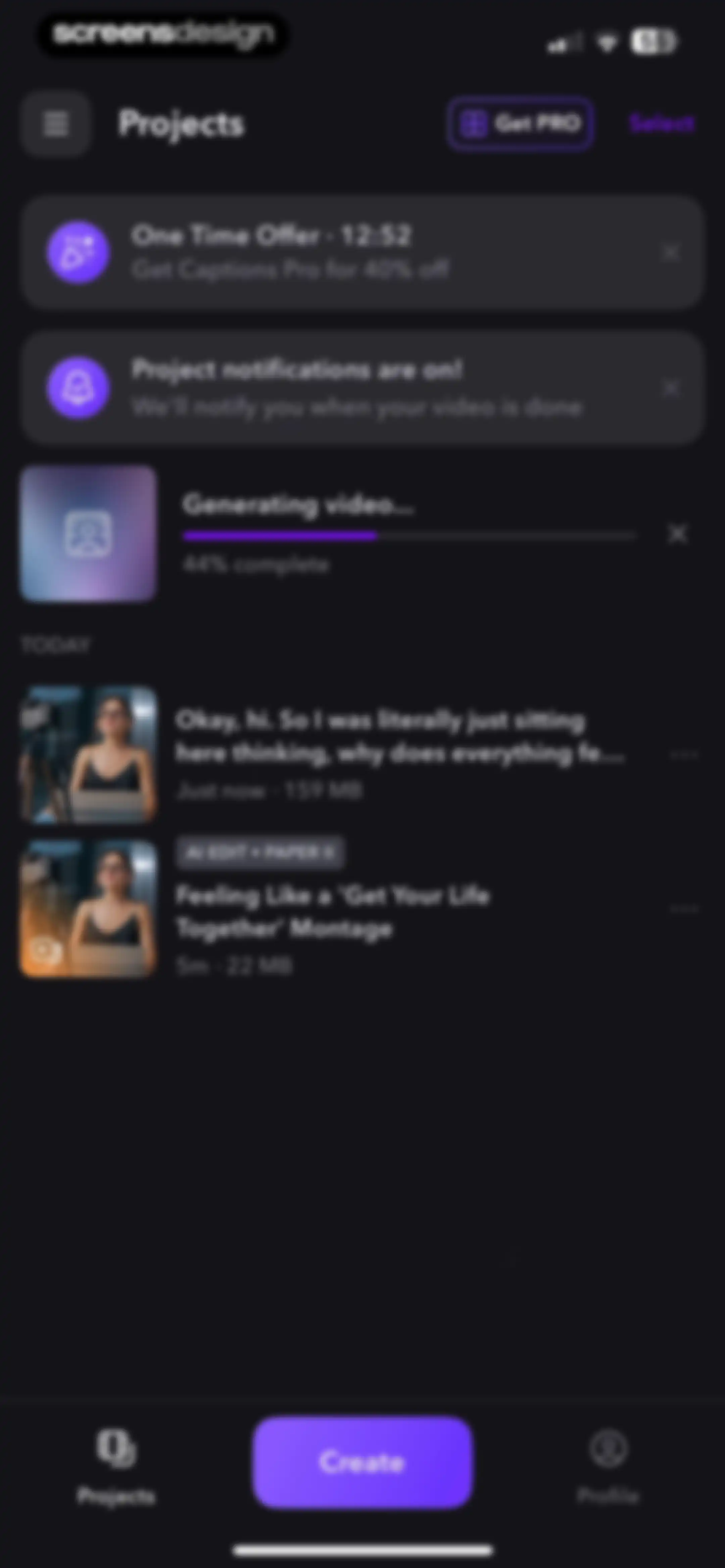 Captions: AI Edits Your Video screen 110
