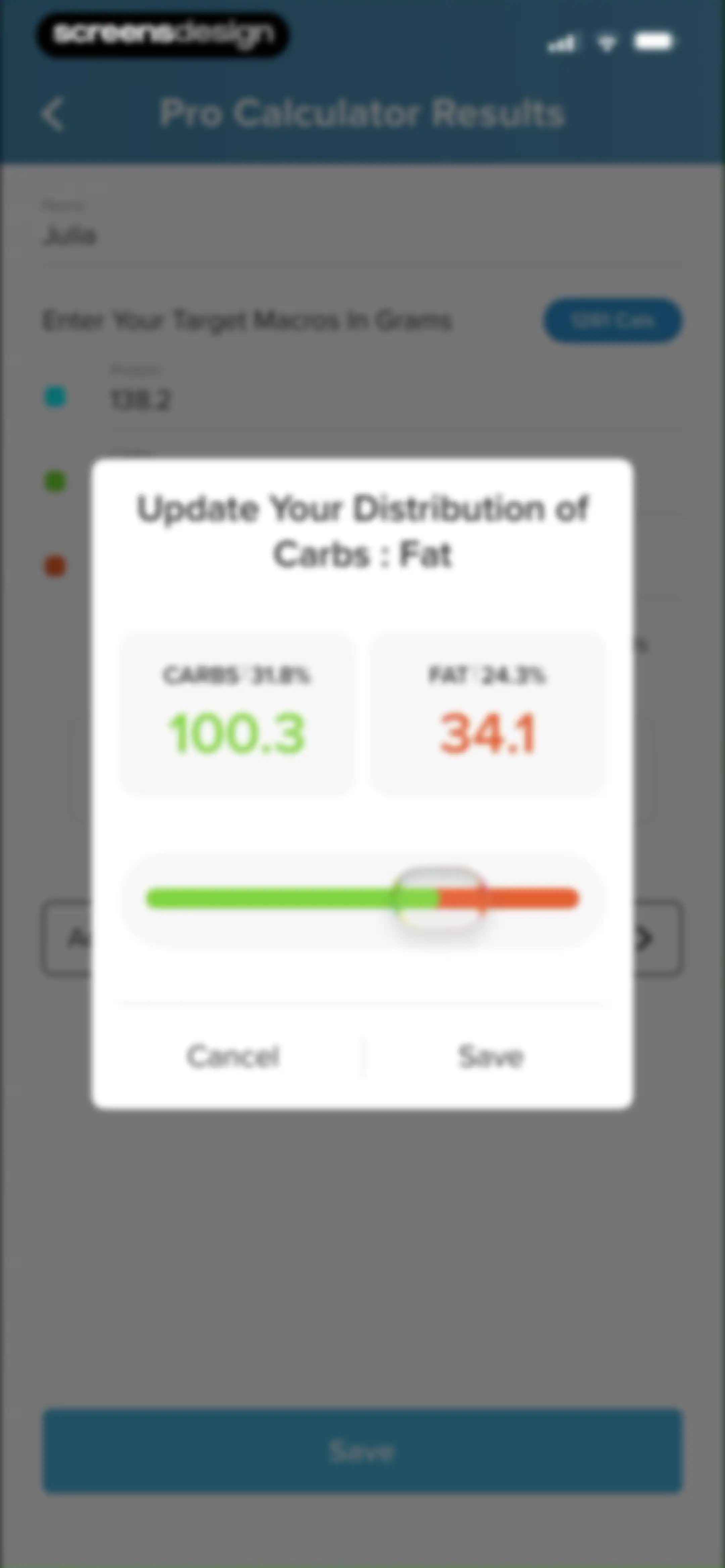 My Macros+ | Macro Tracker screen 26