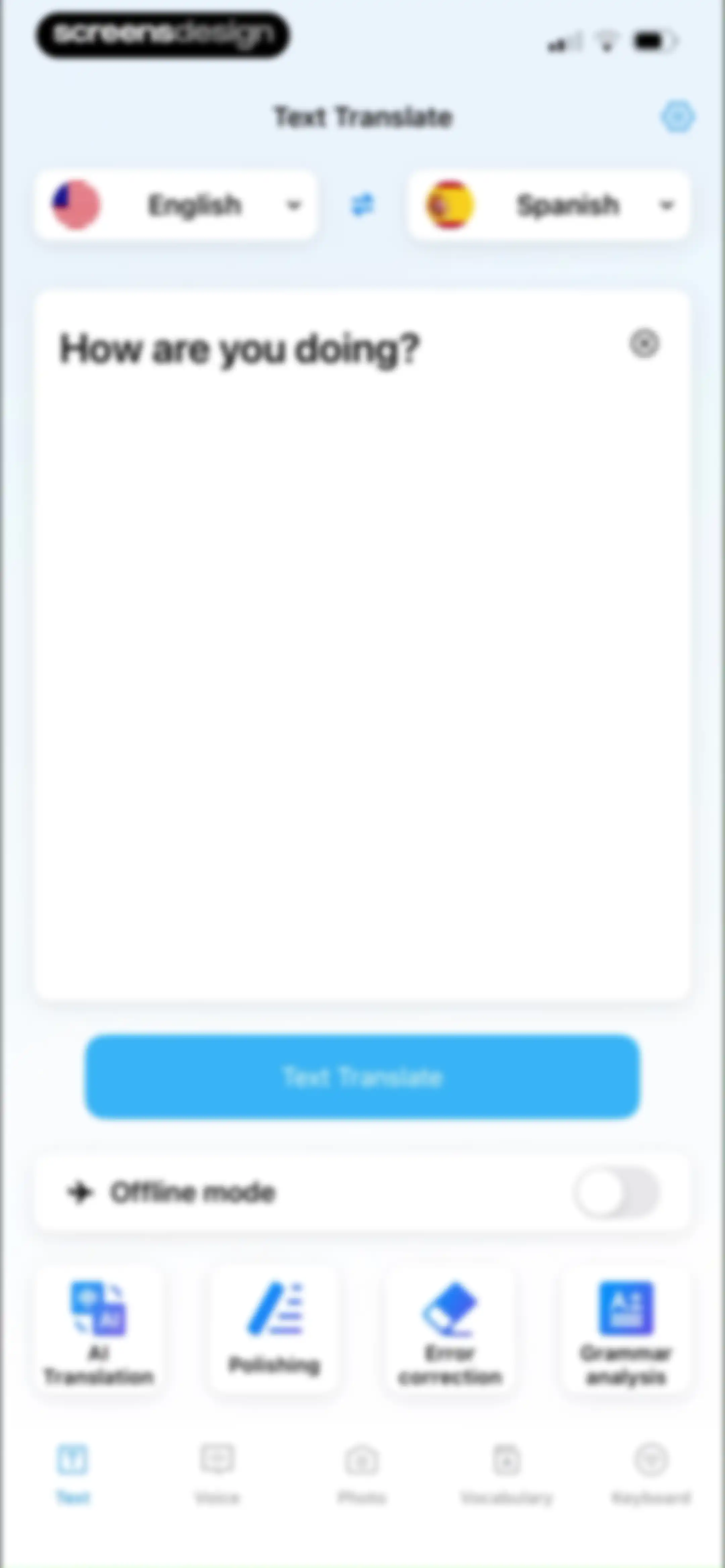 Translate Pal, Translate App screen 14