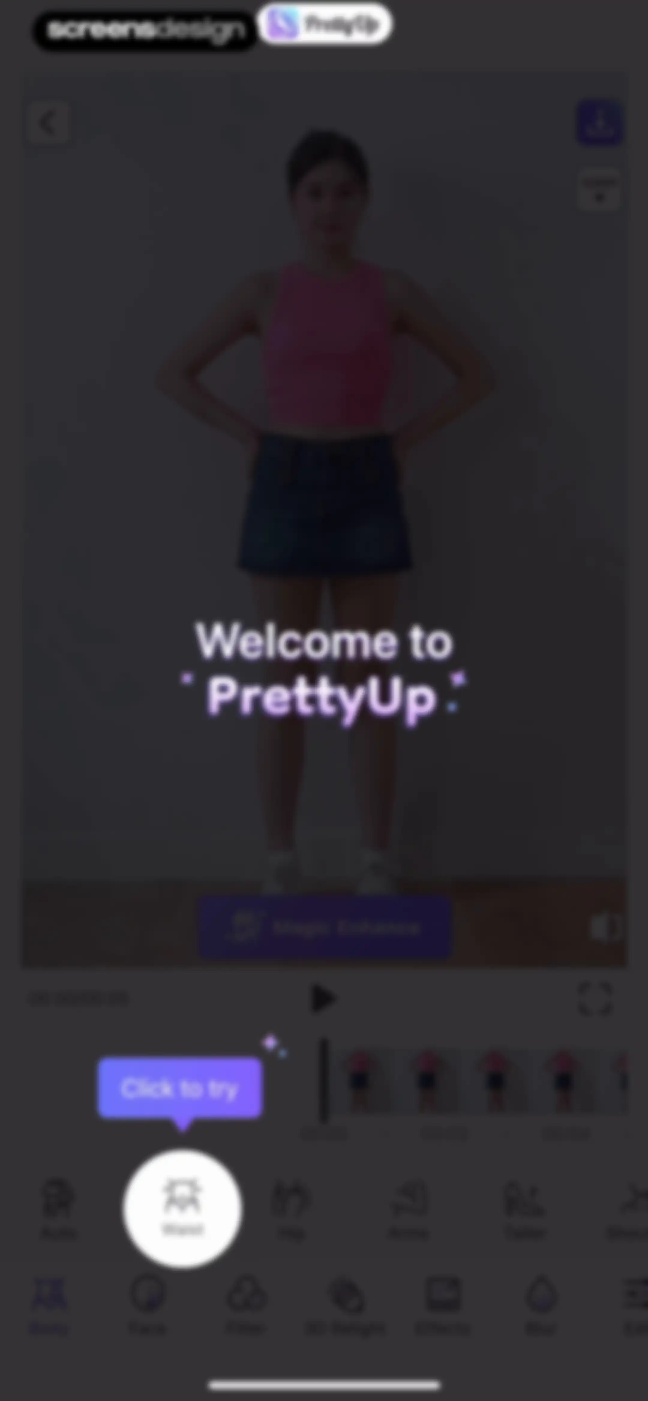 PrettyUp - Body Editor Video screen 19