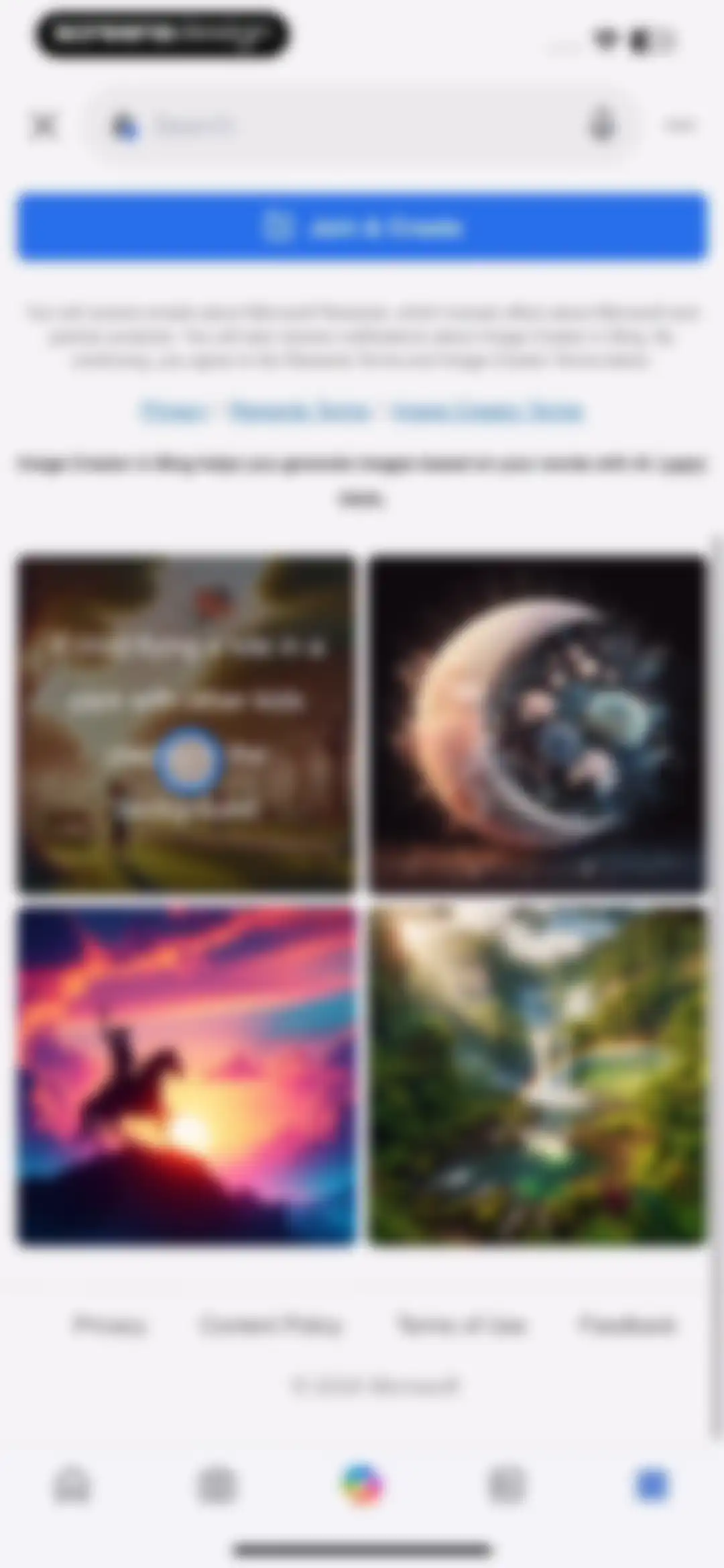 Microsoft Bing Search screen 248
