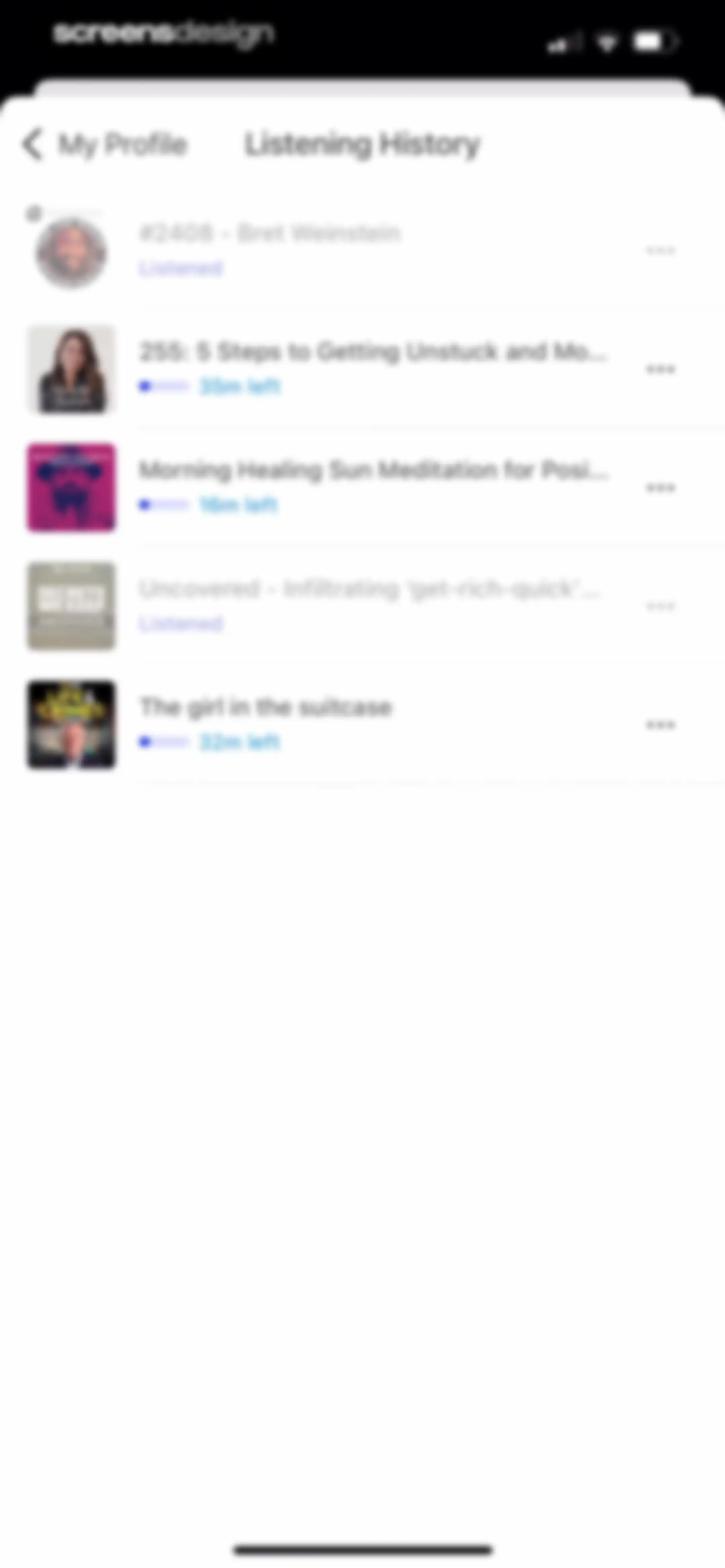 Podcast App screen 93
