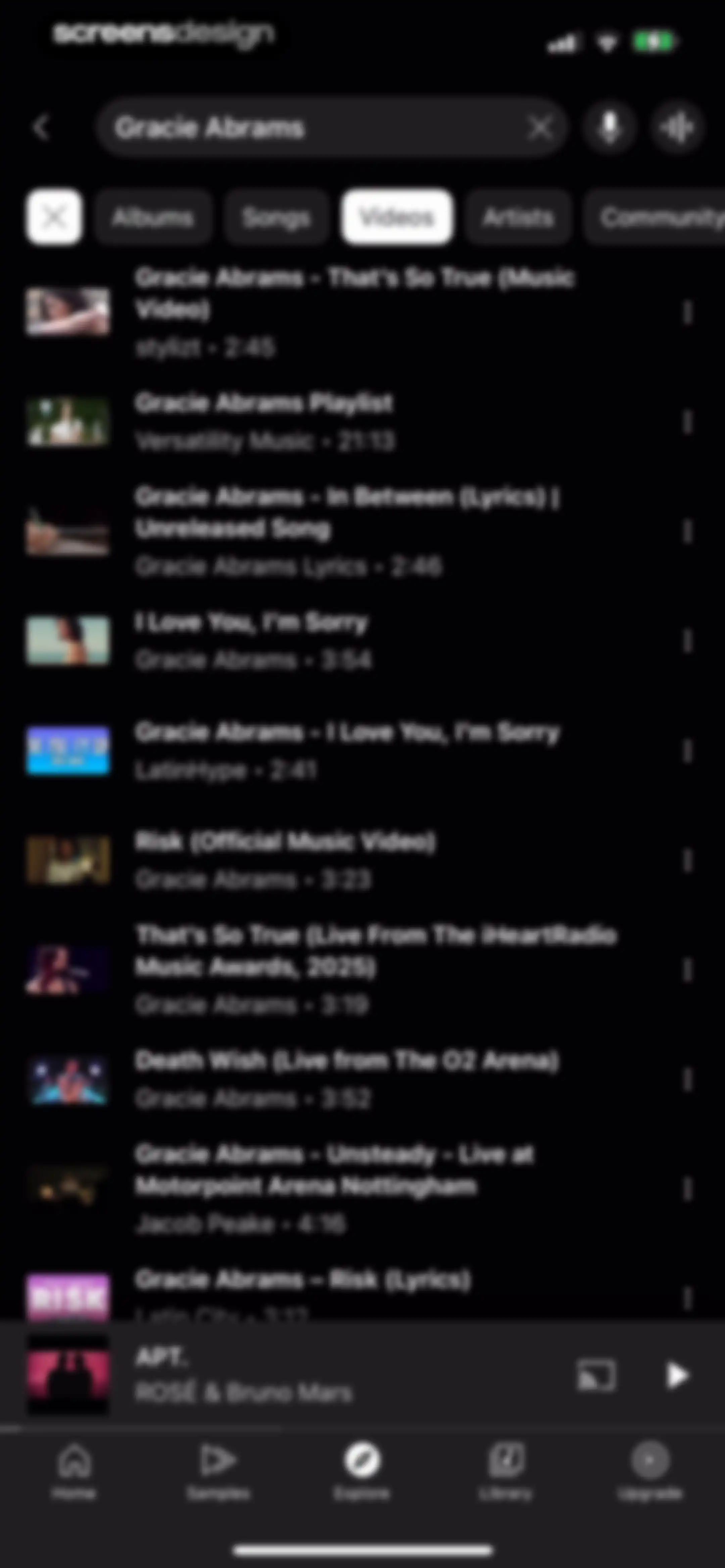 YouTube Music screen 131