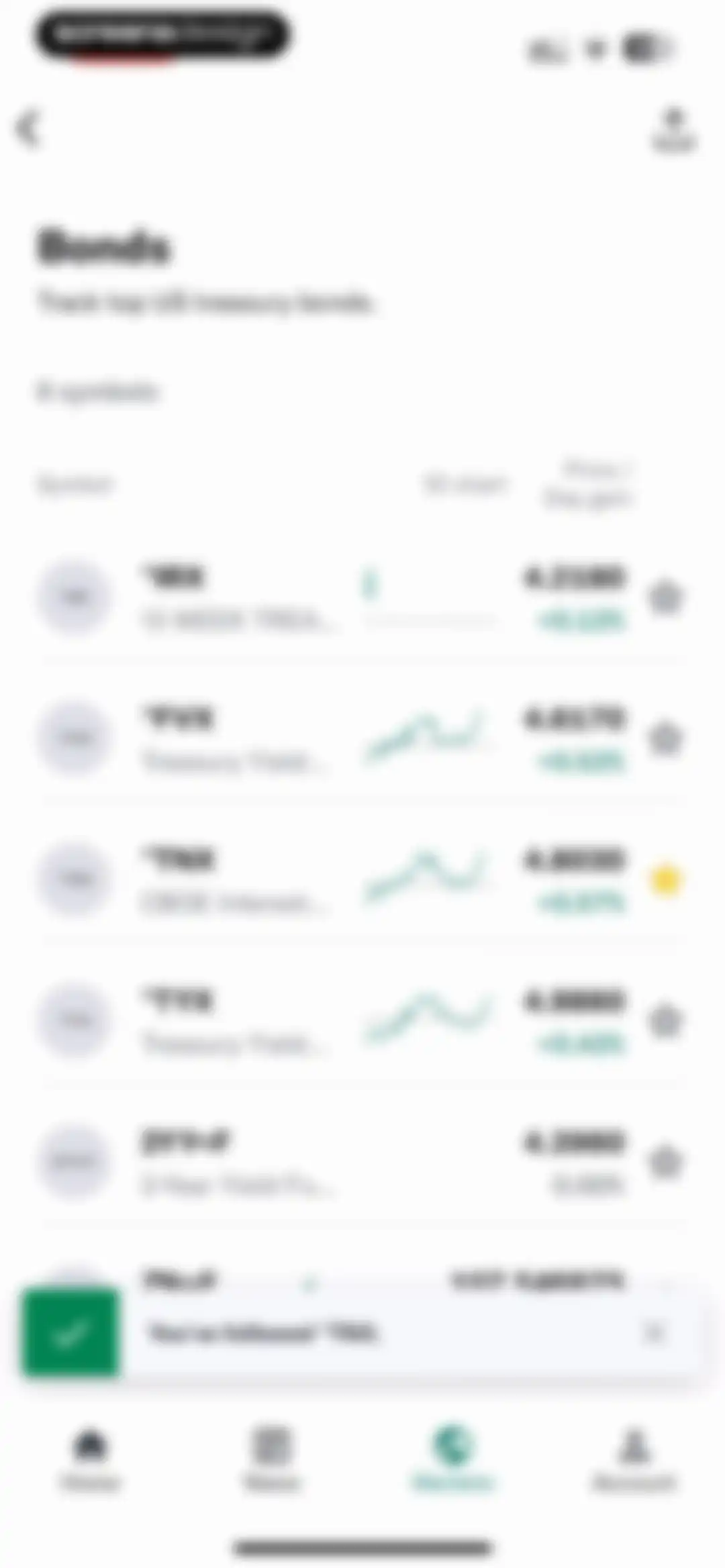 Yahoo Finance: Stocks, Markets screen 164