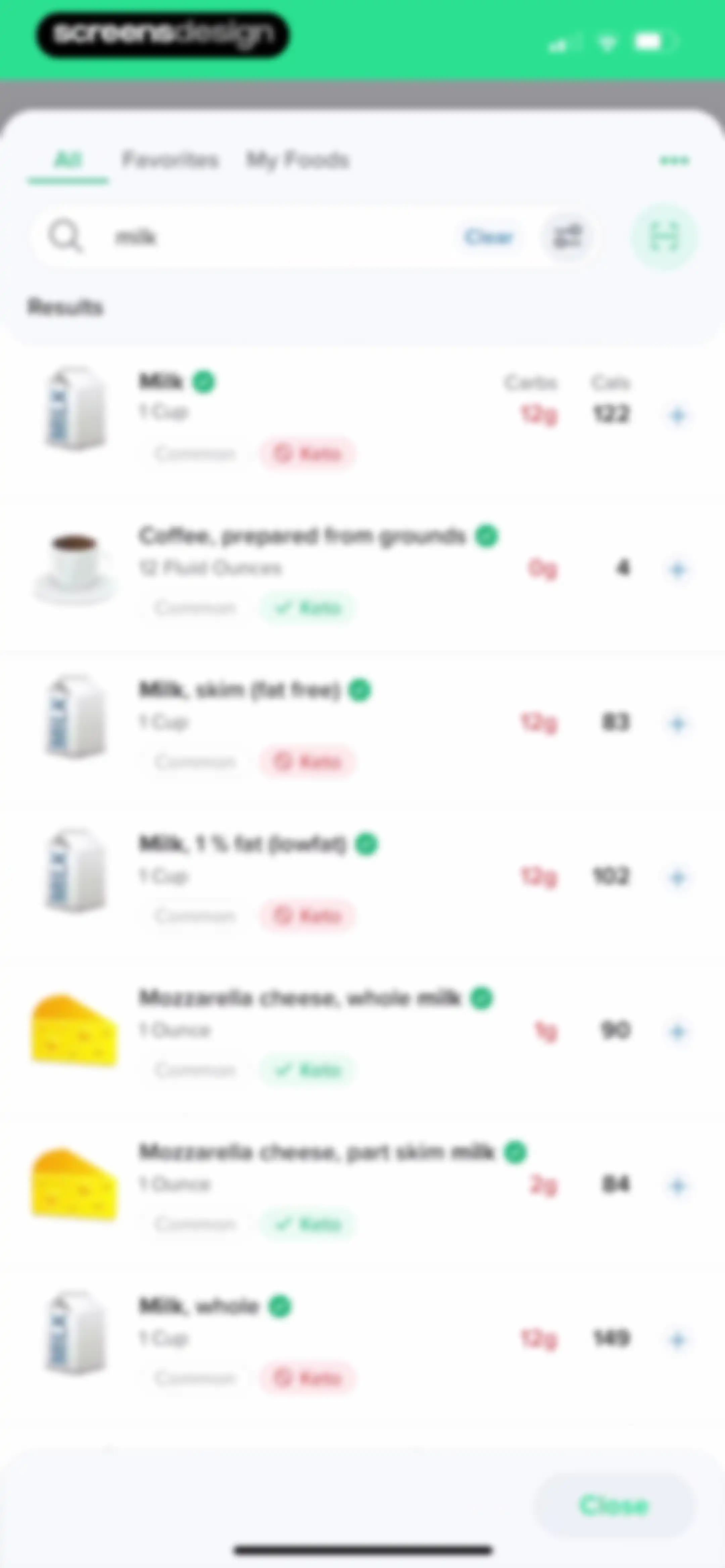 Carb Manager: Keto & Macro Log screen 132