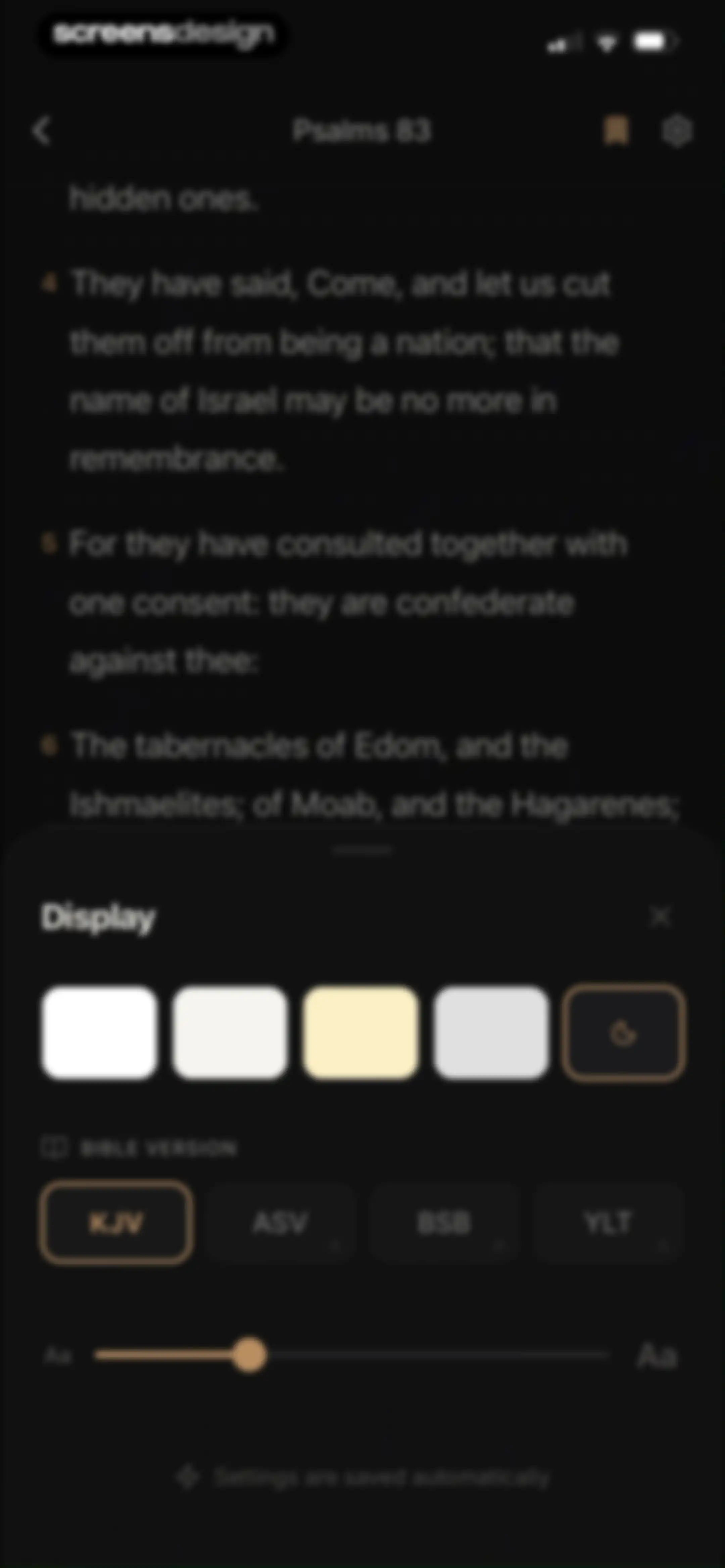 Holy Bible Widget: Daily Verse screen 106