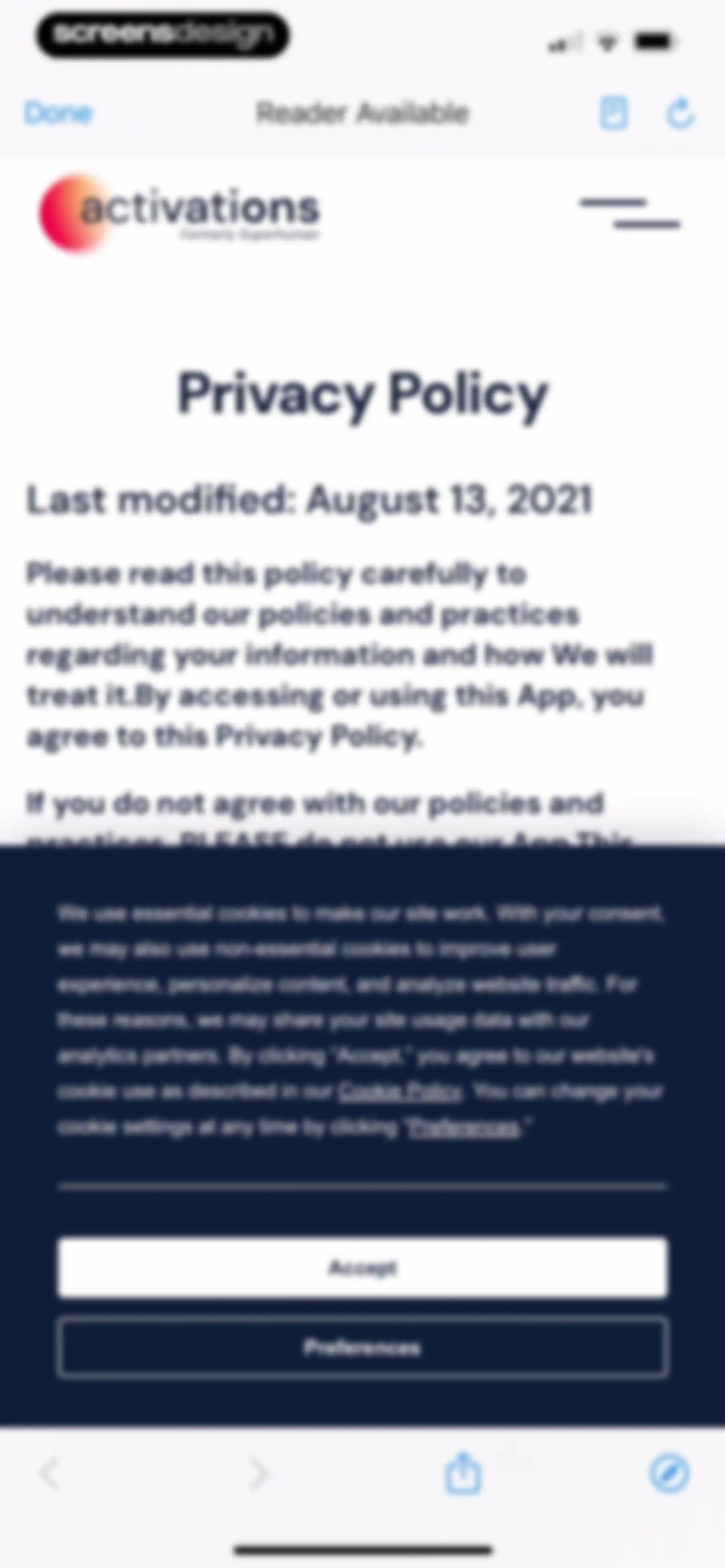 Activations: Daily Motivation screen 117