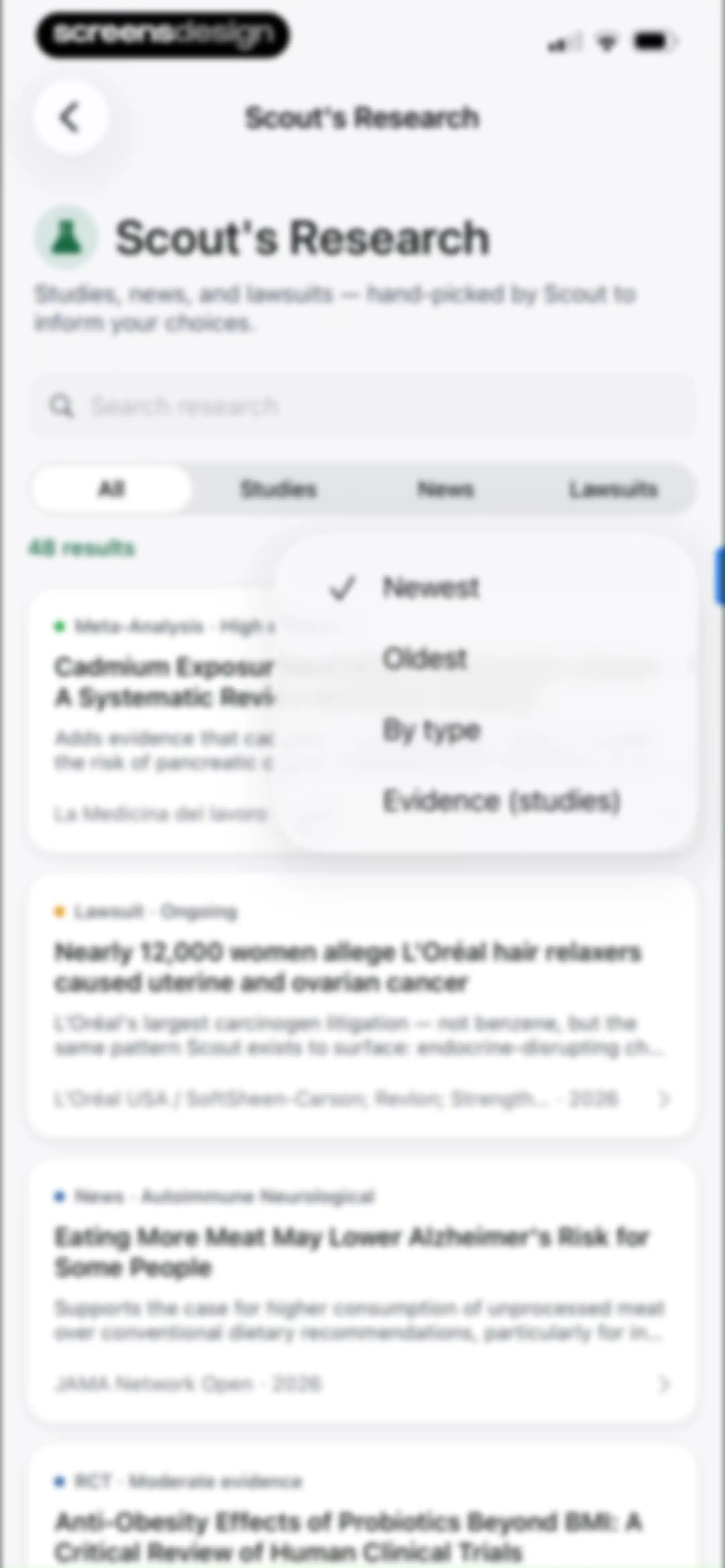 Scout - Health Analysis screen 42