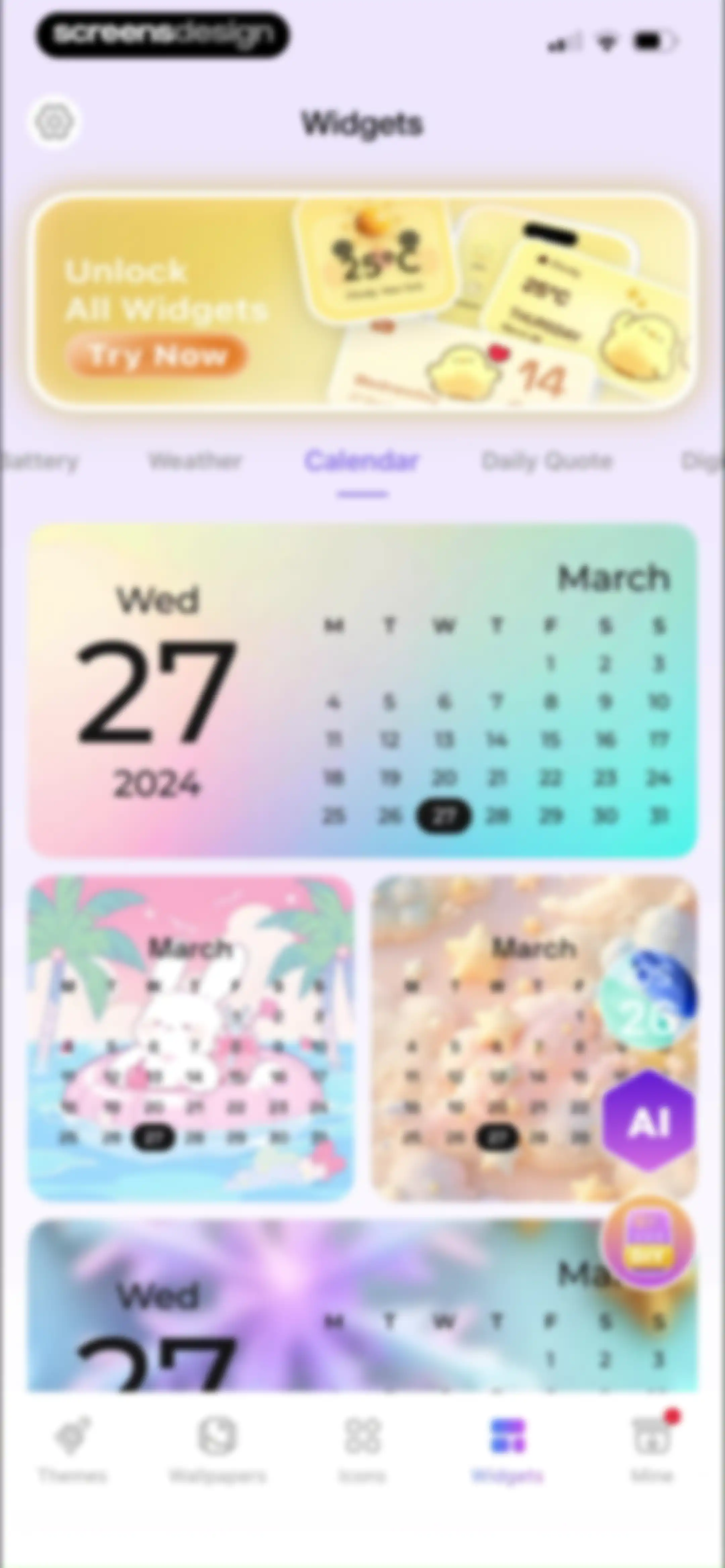 Themie: Wallpapers & Theme screen 88
