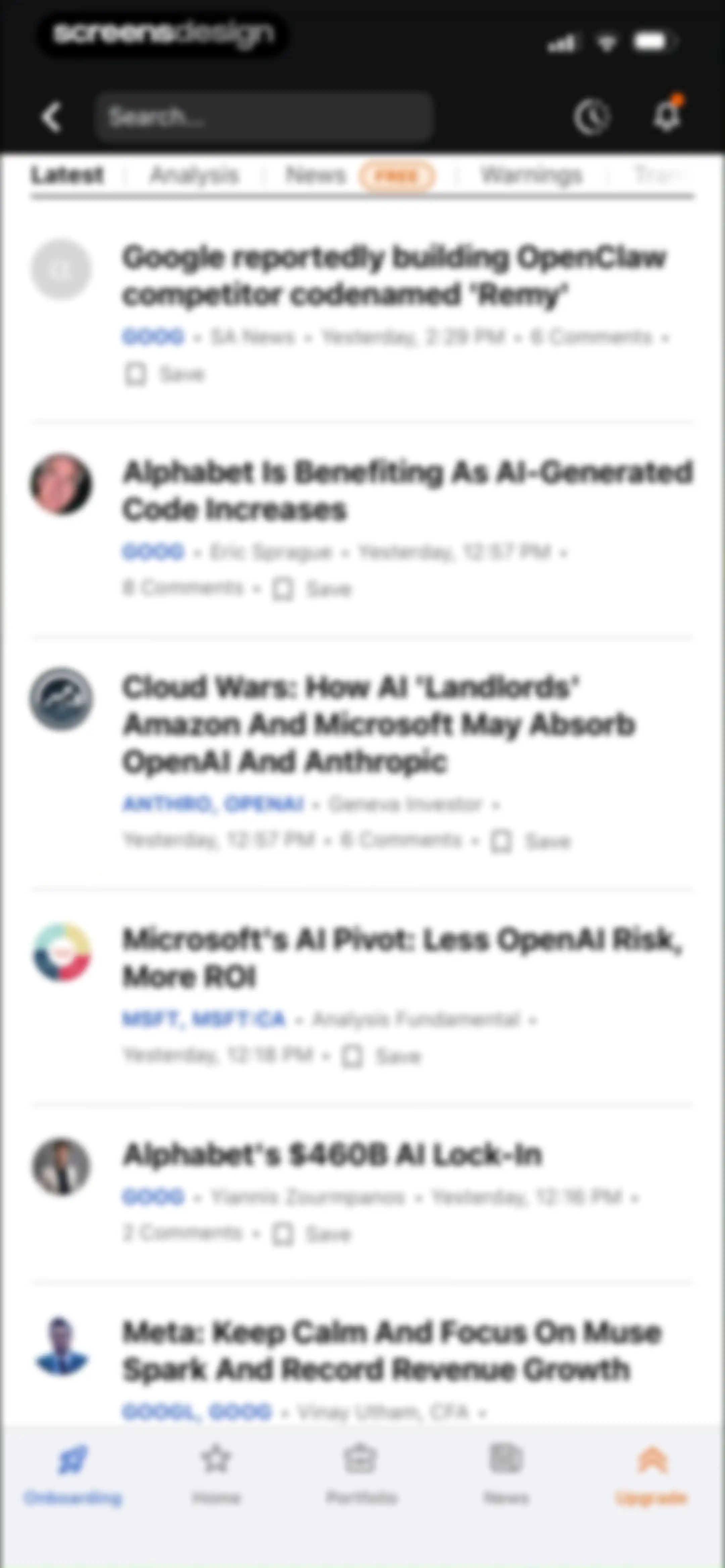 Seeking Alpha: News & Analysis screen 71